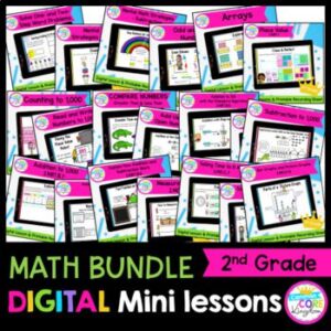 2nd Grade Math Digital Mini Lessons Growing Bundle