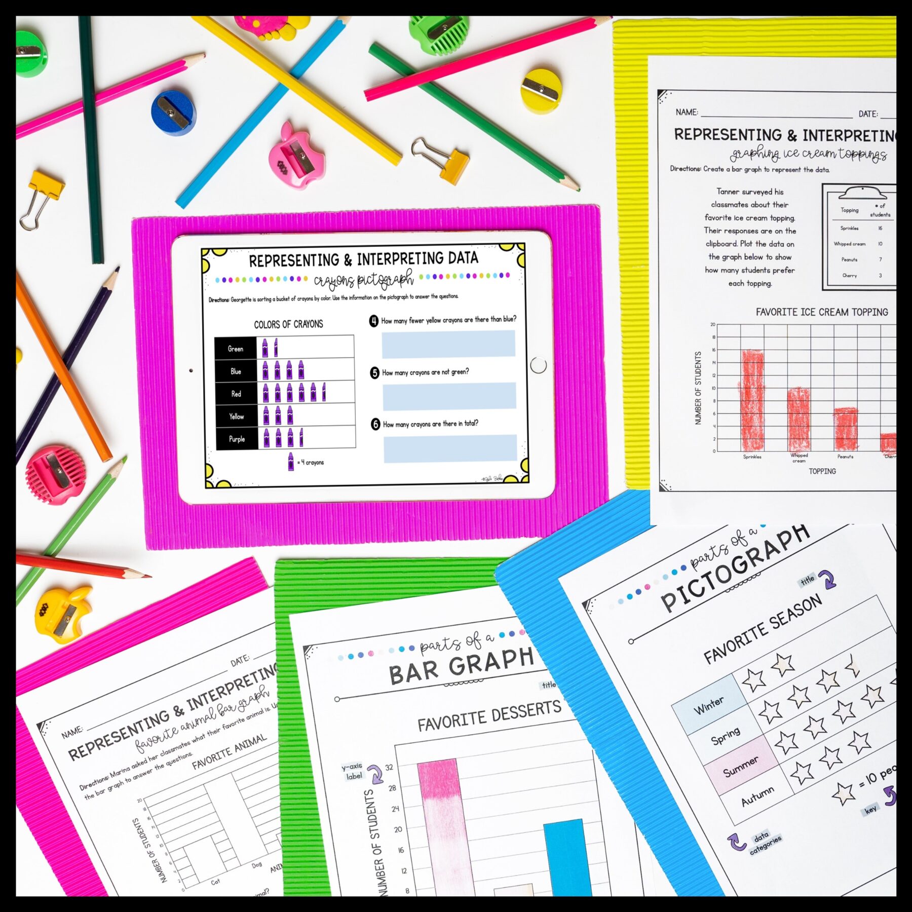 Bar Graphs and Pictographs Unit for Google Slides Distance Learning 3.MD.B.3 - Image 2