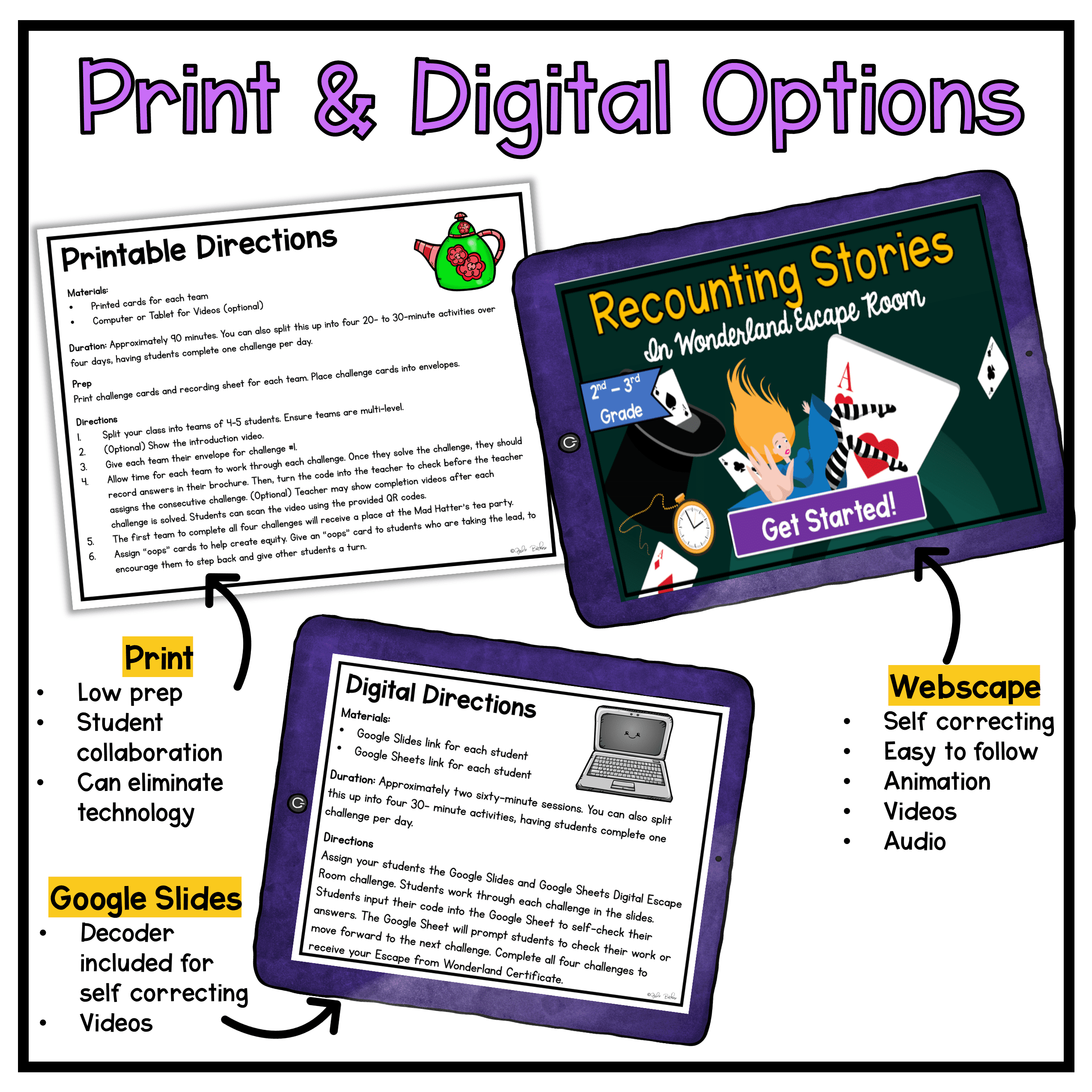 Reading Comprehension Escape Room Bundle 4th 5th Grade Print Digital Activities - Image 2