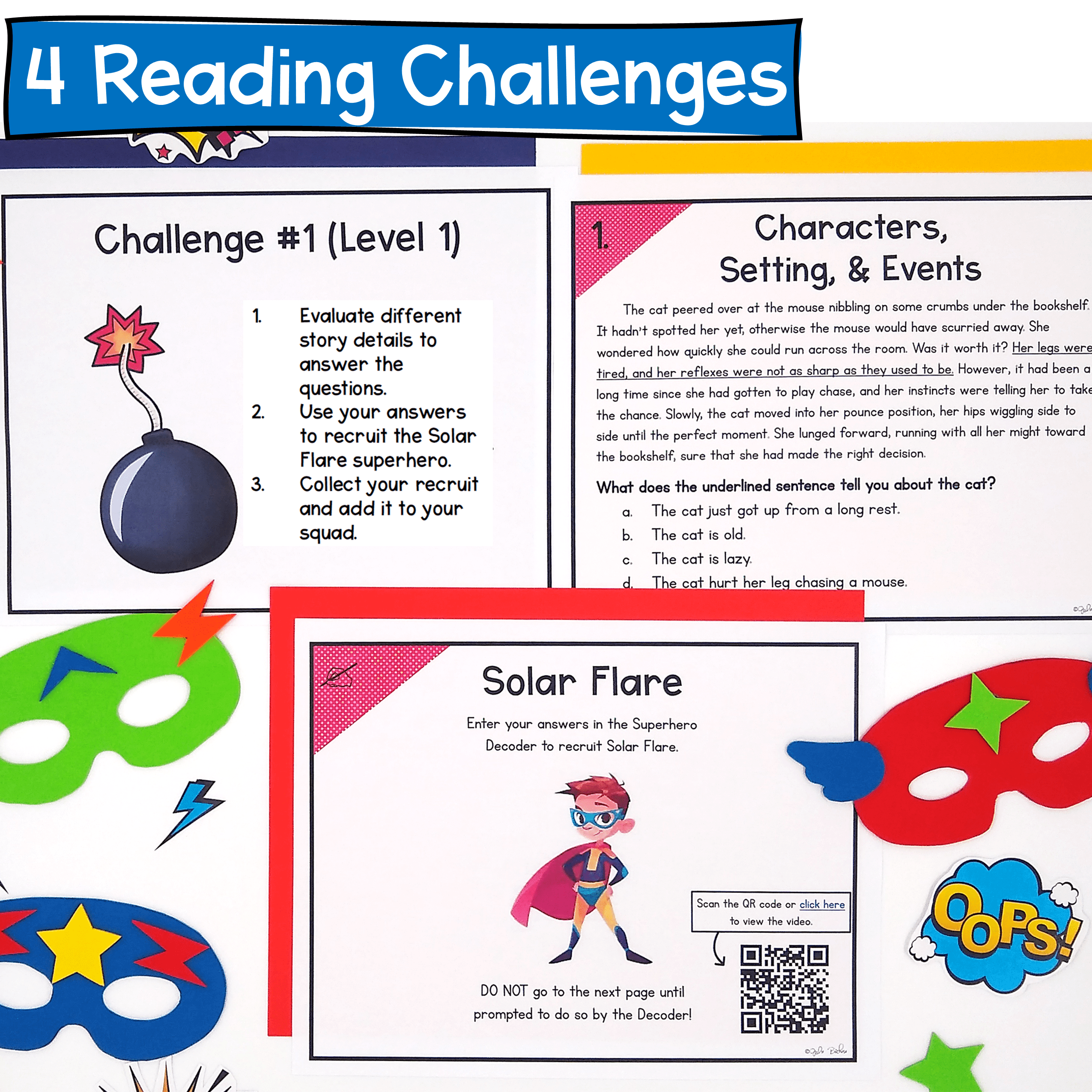 Characters, Settings, & Events Reading Escape Room & Webscape™ - 5th Grade - Image 2