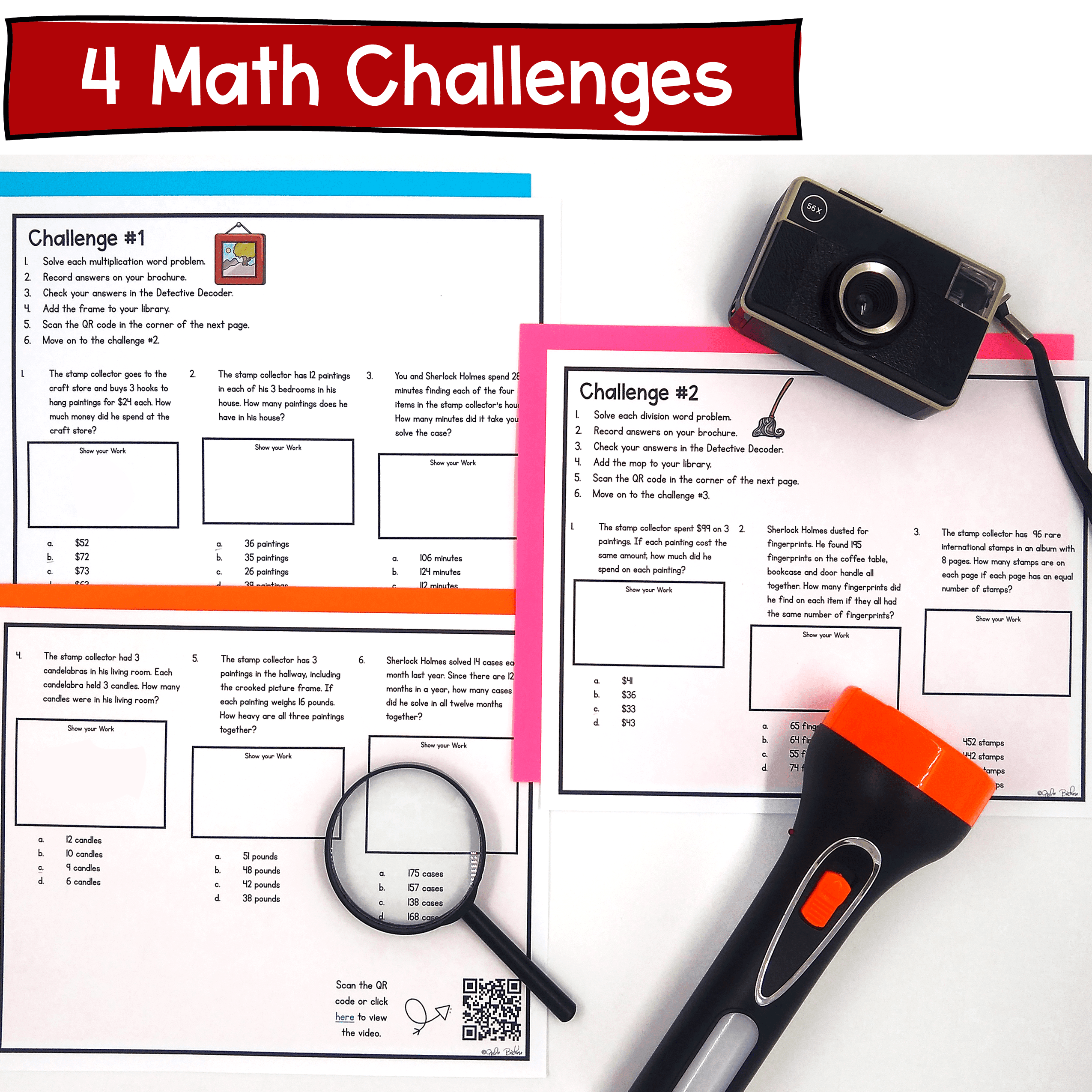 Word Problems All Operations Math Escape Room 3rd Grade Print & Digital Activity - Image 2