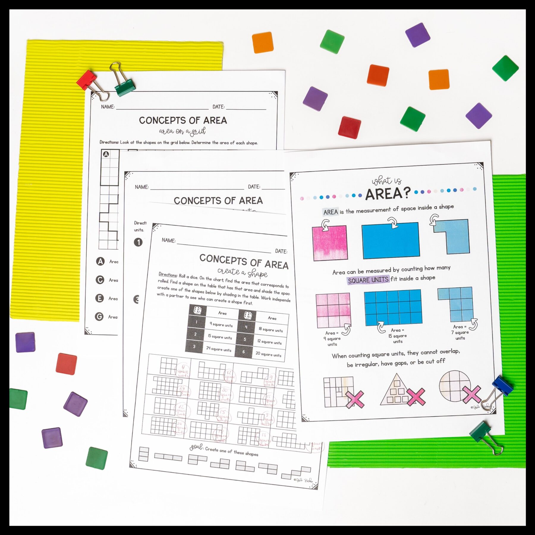 Concepts of Area Unit for Google Slides Distance Learning 3.MD.C.5 - Image 3