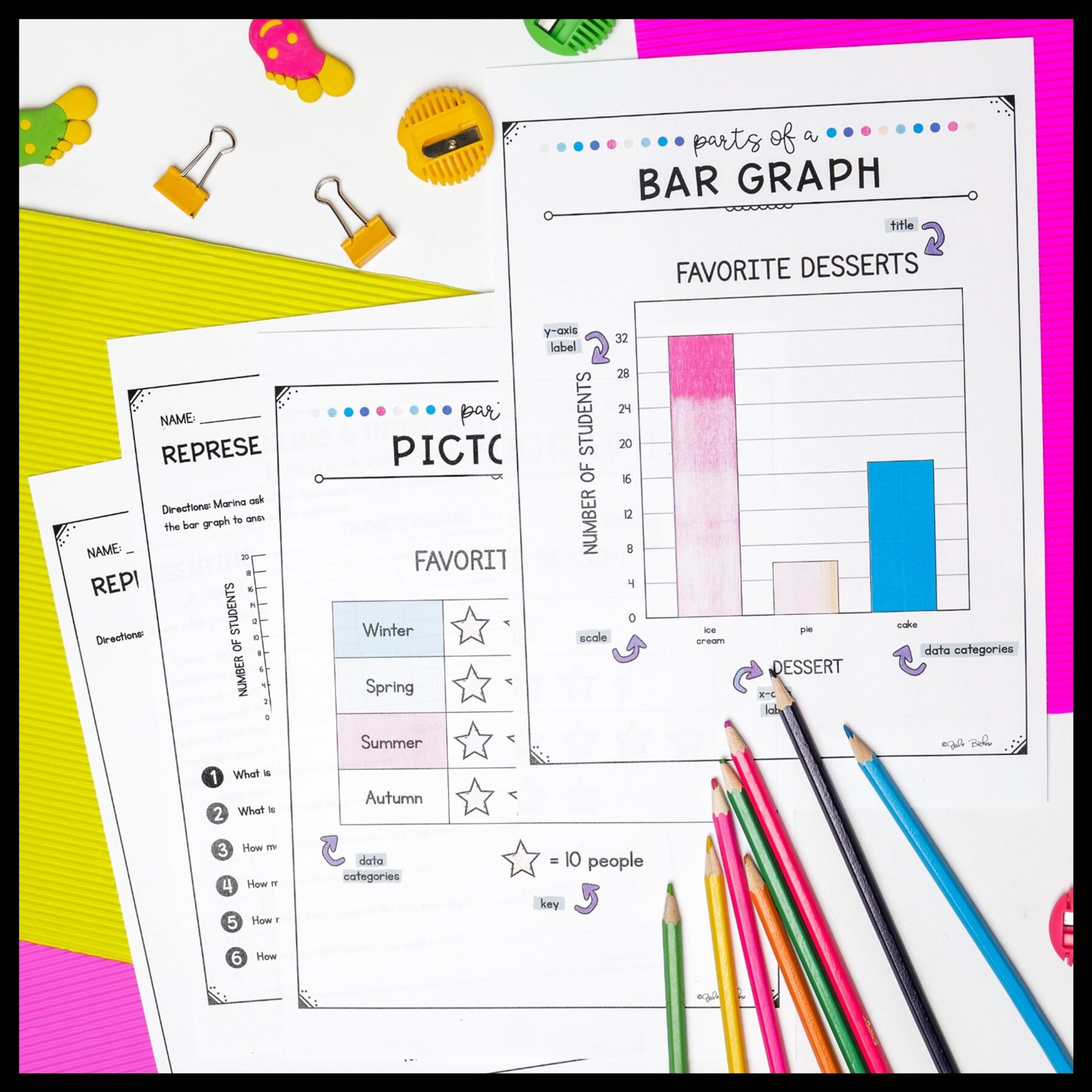 Bar Graphs and Pictographs Unit for Google Slides Distance Learning 3.MD.B.3 - Image 3
