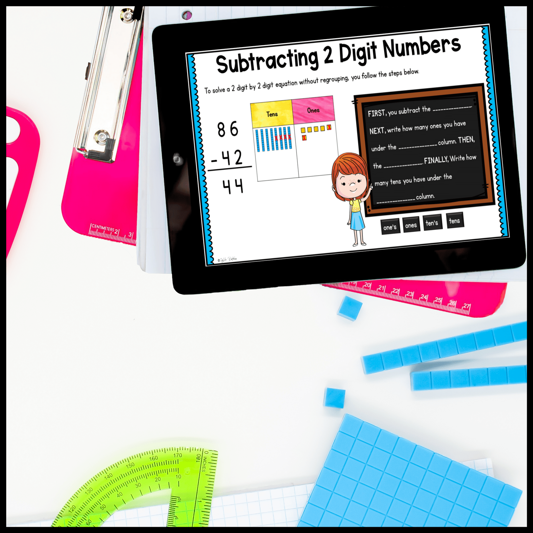 Explaining Addition & Subtraction - 2nd Grade Math Digital Mini Lesson 2.NBT.B.9 - Image 3