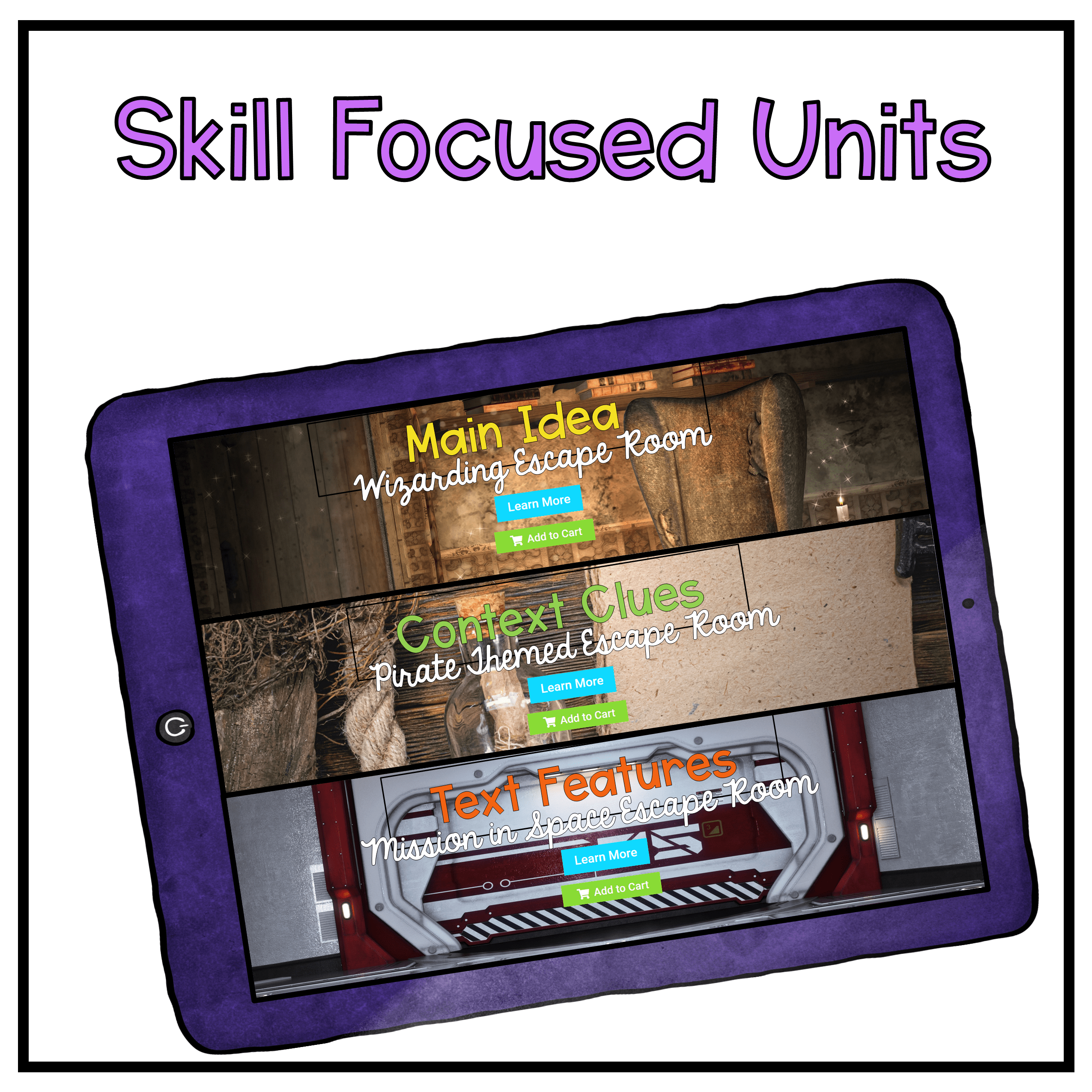 Reading Comprehension Escape Room Bundle 2nd 3rd Grade Print & Digital Resources - Image 3