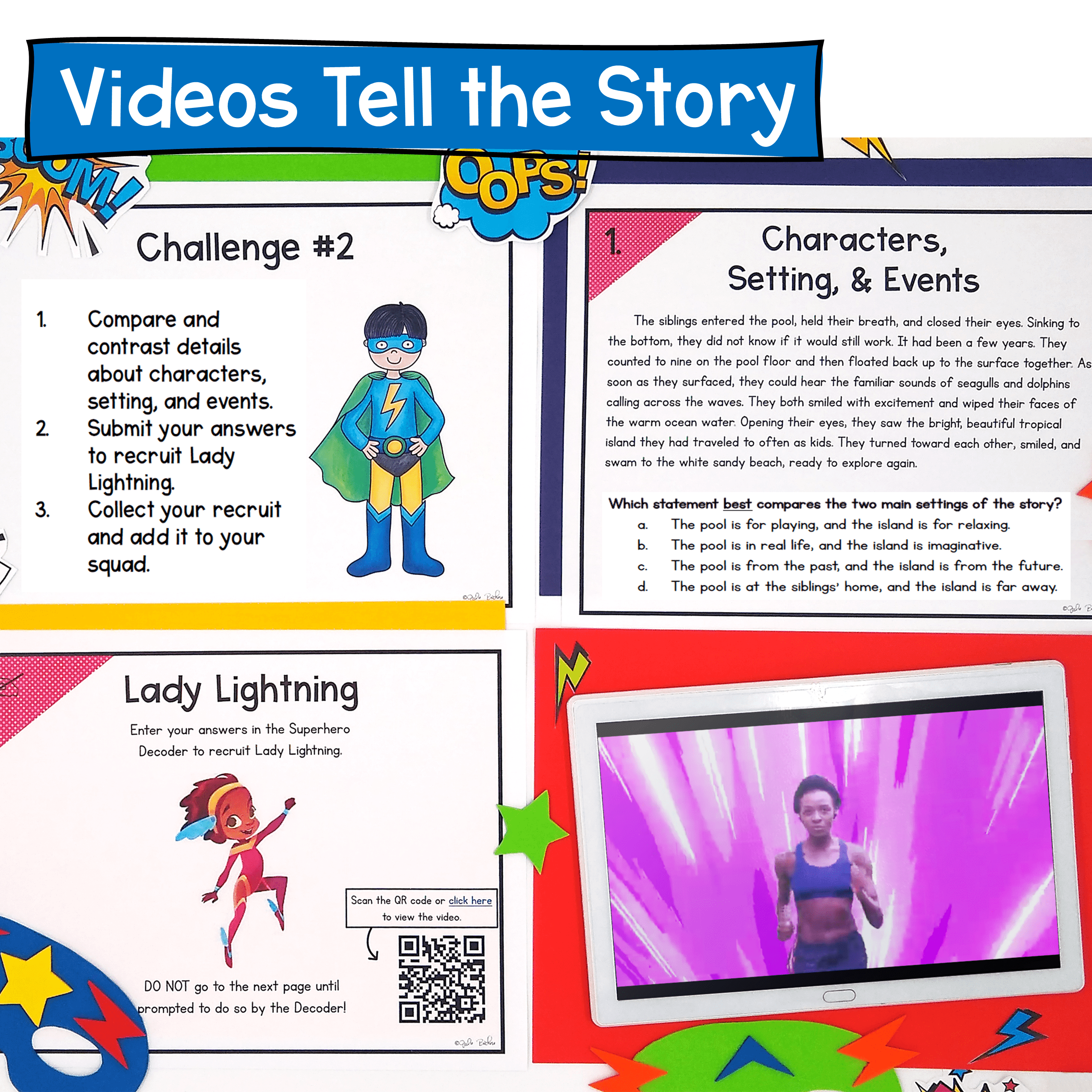 Characters, Settings, & Events Reading Escape Room & Webscape™ - 5th Grade - Image 3