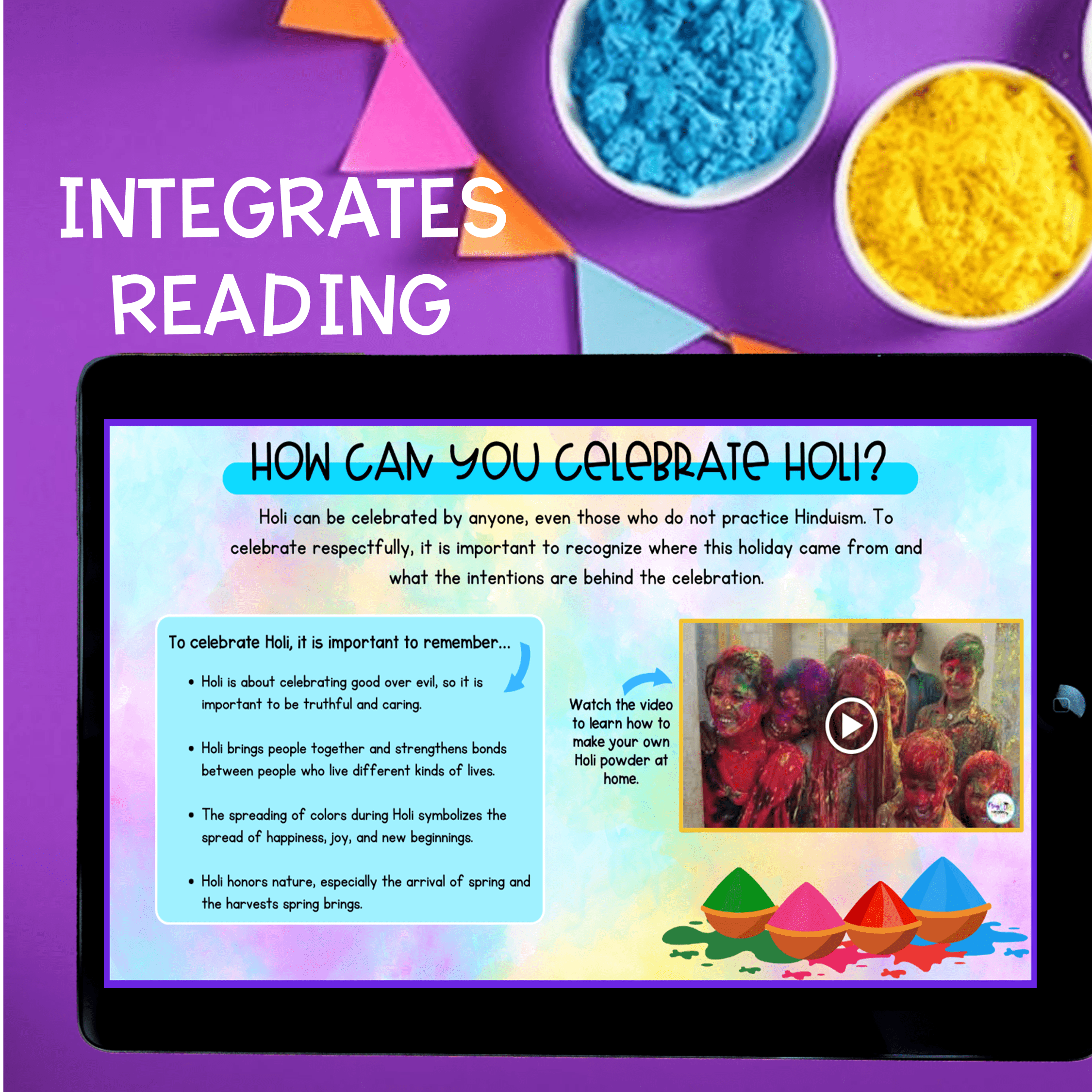 Holi Around the World Virtual Field Trip Digital Activity India Holiday Festival - Image 3