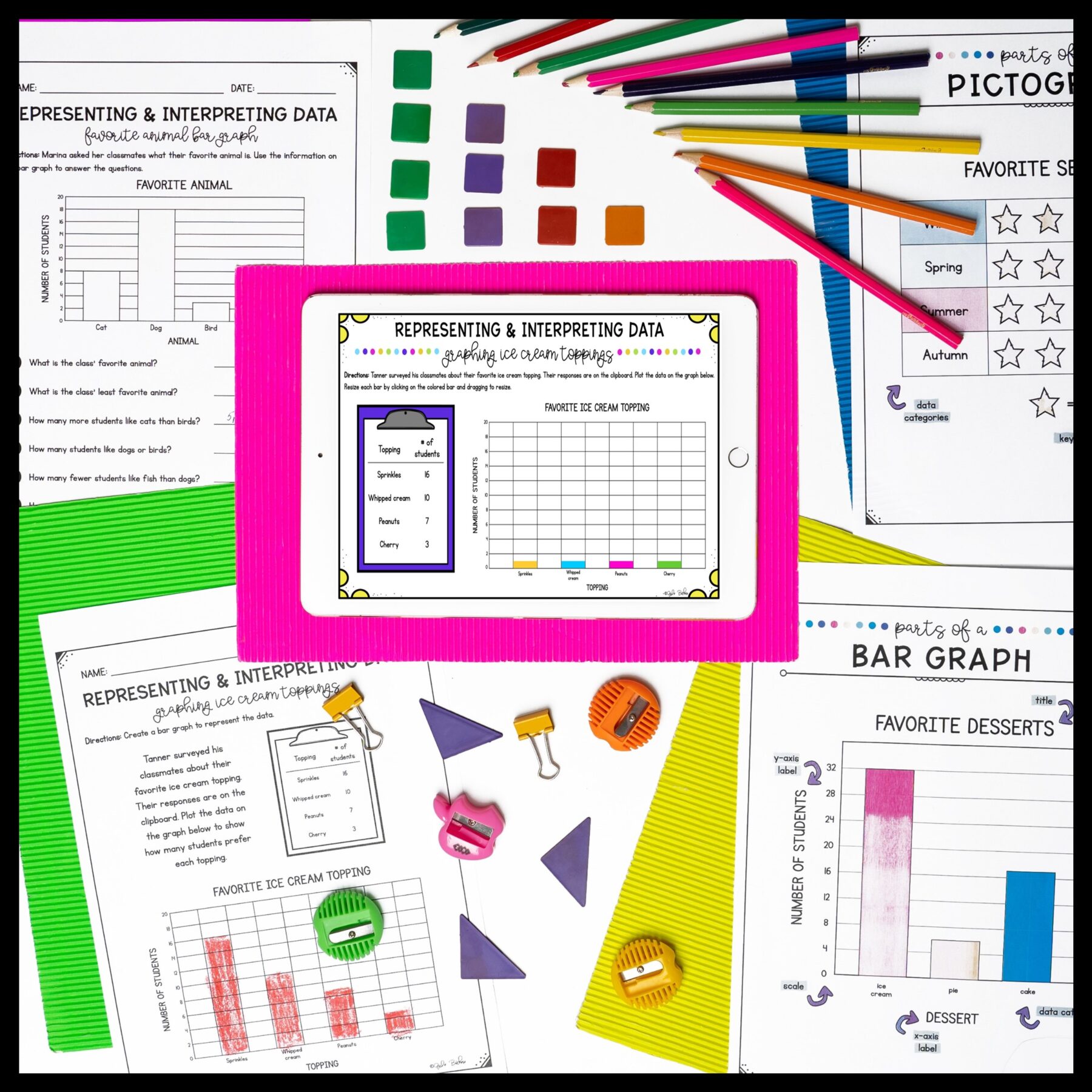 Bar Graphs and Pictographs Unit for Google Slides Distance Learning 3.MD.B.3 - Image 4
