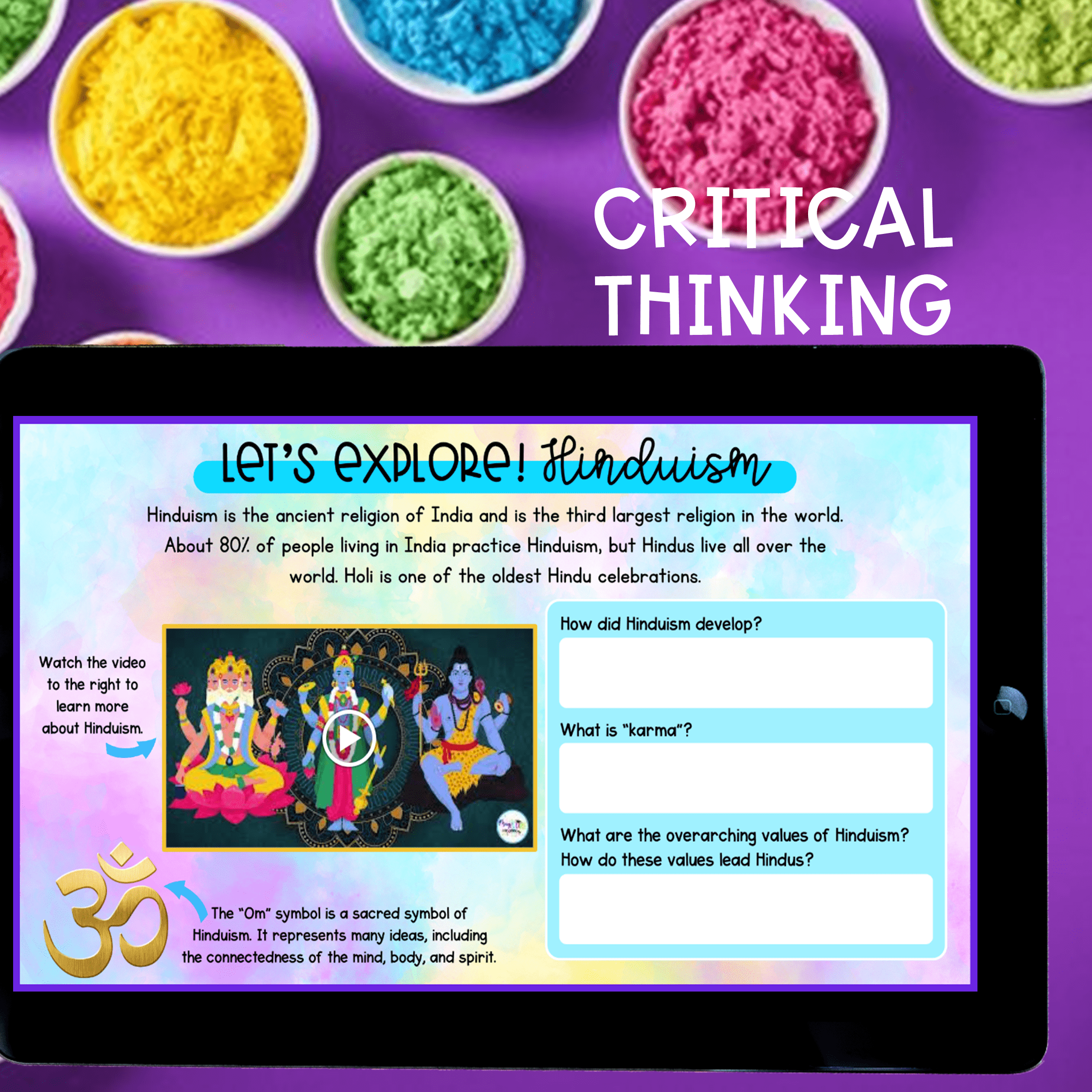 Holi Around the World Virtual Field Trip Digital Activity India Holiday Festival - Image 4