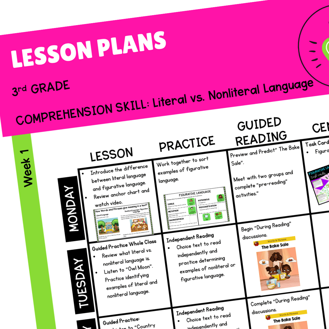 Figurative Language Reading Comprehension Skill Pack Bundle 3rd Grade RL.3.4 ELA - Image 3