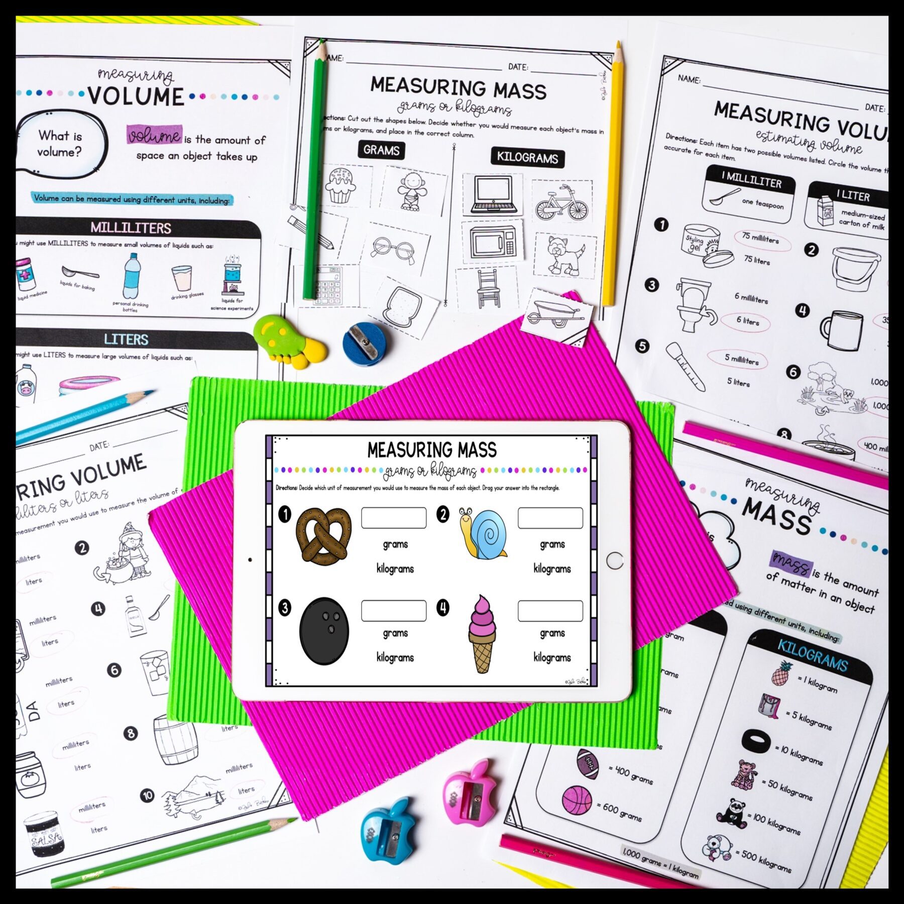 Measure & Estimate Mass & Volume Solve Word Problems 3rd Grade Math 3.MD.A.2 - Image 5