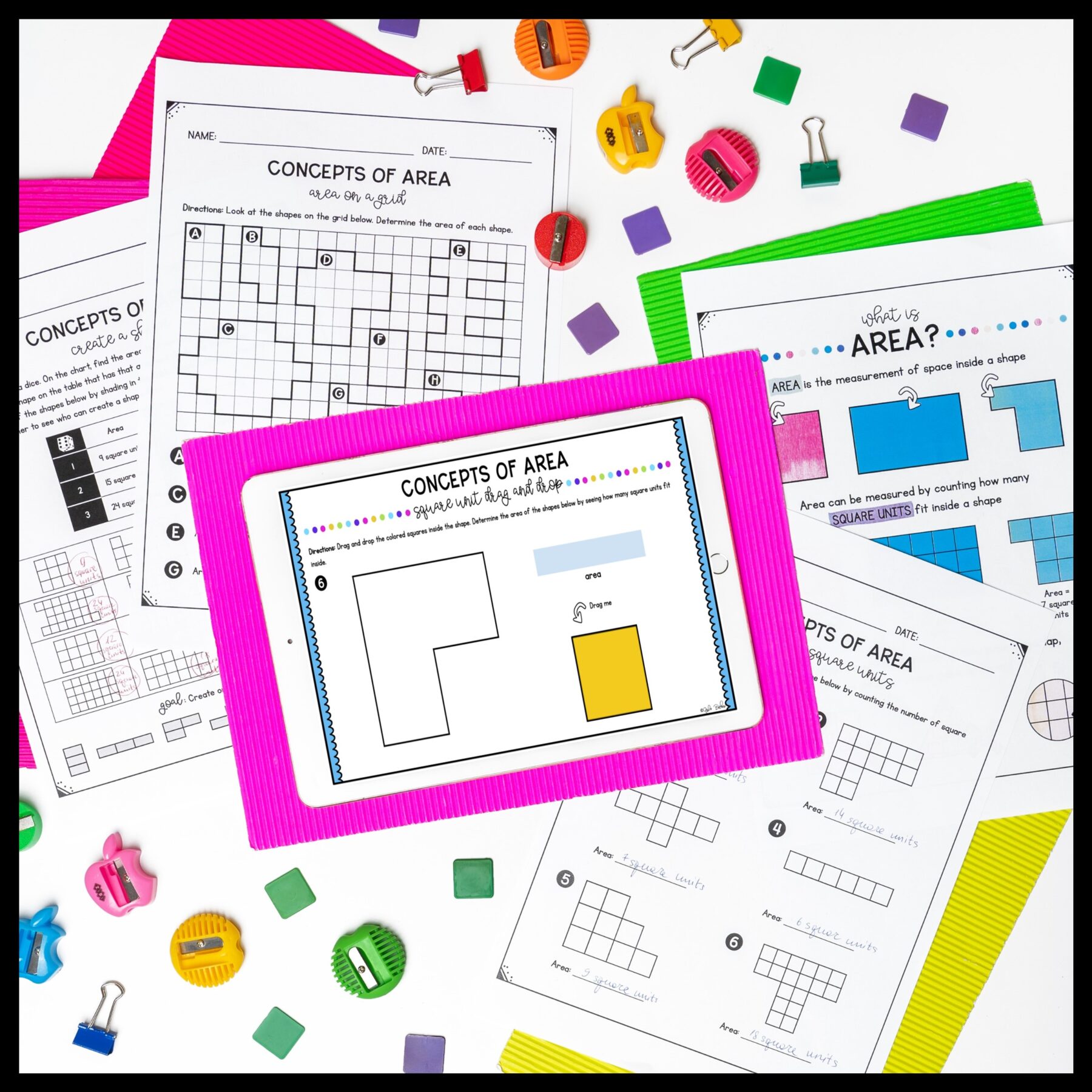 Concepts of Area Unit for Google Slides Distance Learning 3.MD.C.5 - Image 5