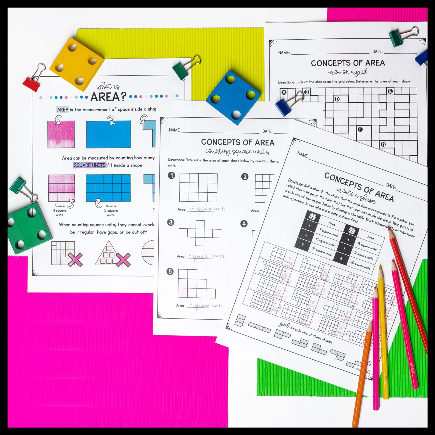 Concepts of Area Unit for Google Slides Distance Learning 3.MD.C.5 - Image 6