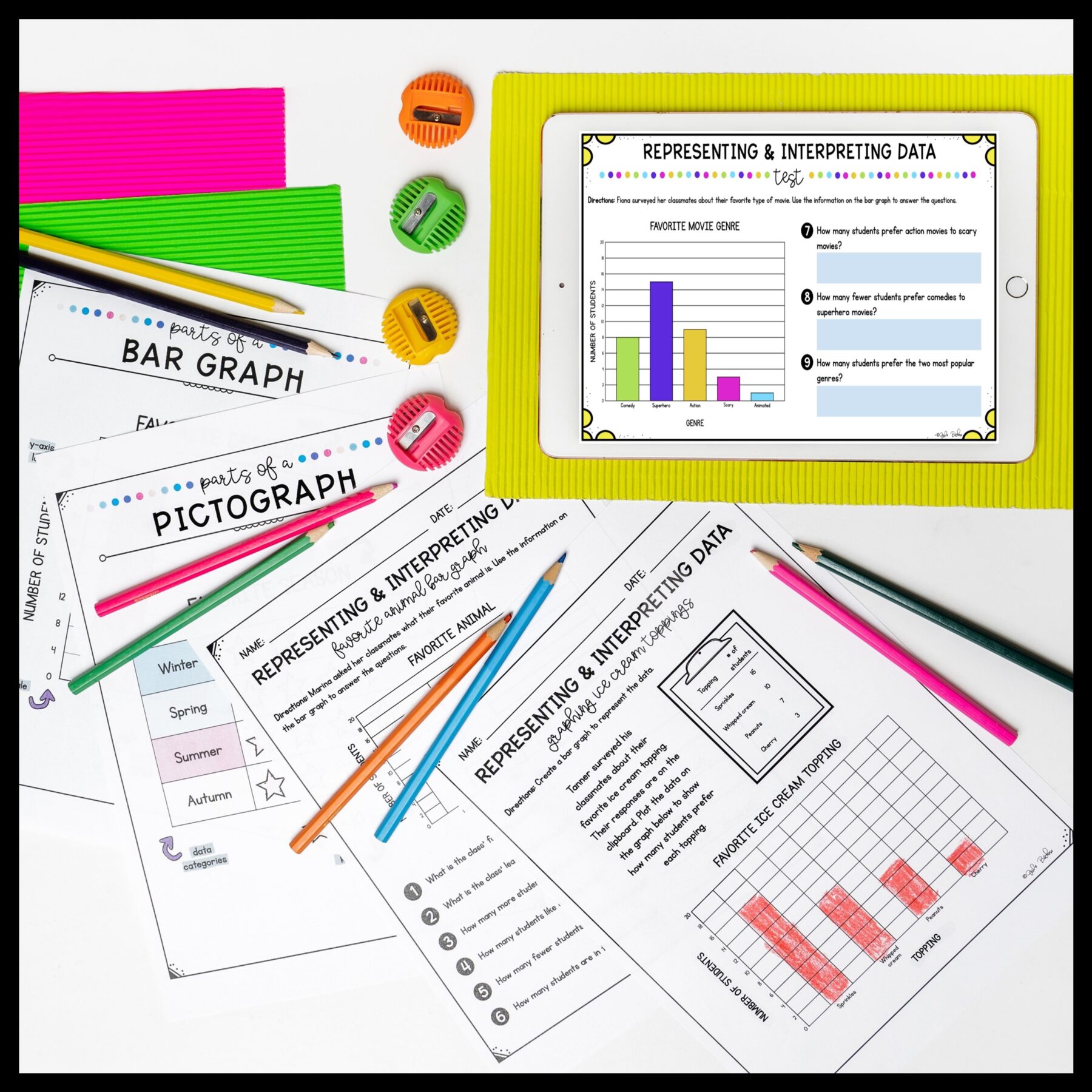 Bar Graphs and Pictographs Unit for Google Slides Distance Learning 3.MD.B.3 - Image 6