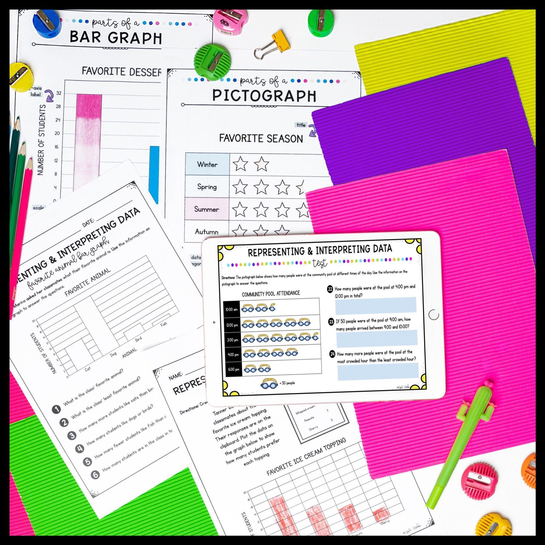 Bar Graphs and Pictographs Unit for Google Slides Distance Learning 3.MD.B.3 - Image 7