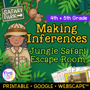 Making Inferences Reading Comprehension Escape Room & Webscape™- 4th & 5th Grade