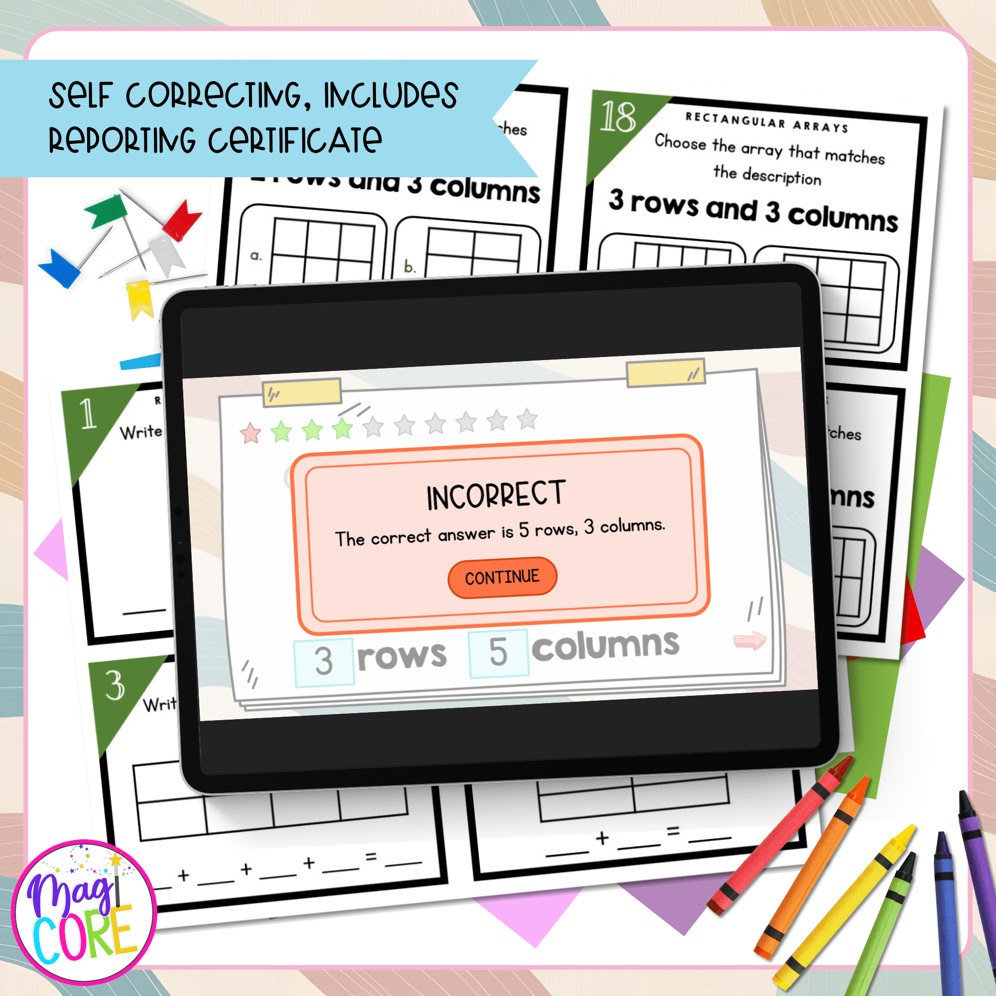 Rectangular Arrays Task Cards - 2nd Grade - 2.OA.C.4 - Image 3