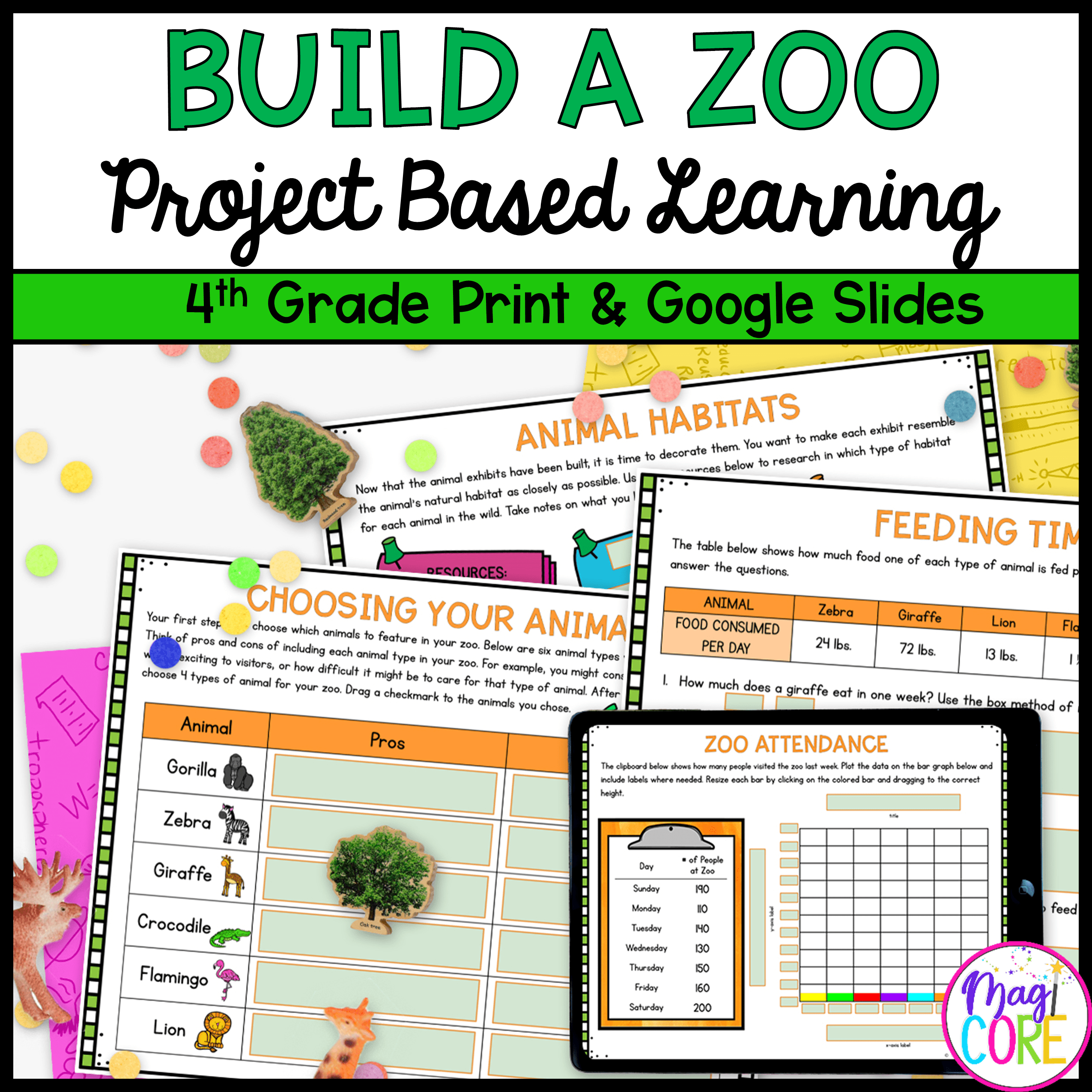 Build a Zoo Project Based Learning - 4th Grade Math PBL