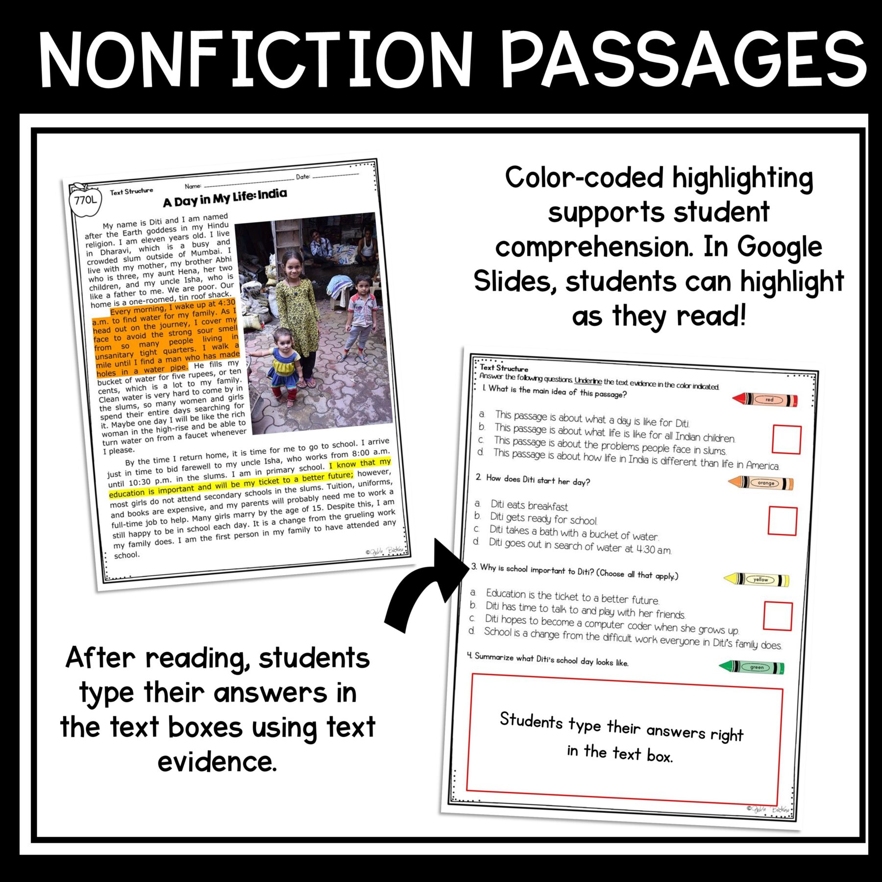 Text Structure in Nonfiction Skill Pack Bundle – RI.4.5 – Print & Digital - Image 13