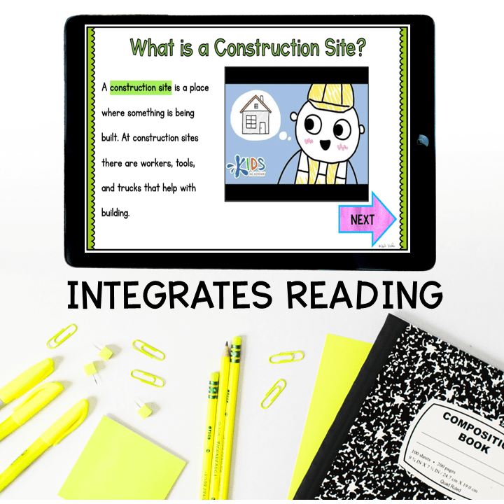 Virtual Field Trip to Construction Site 1st Grade Google Slides Seesaw Activity - Image 2