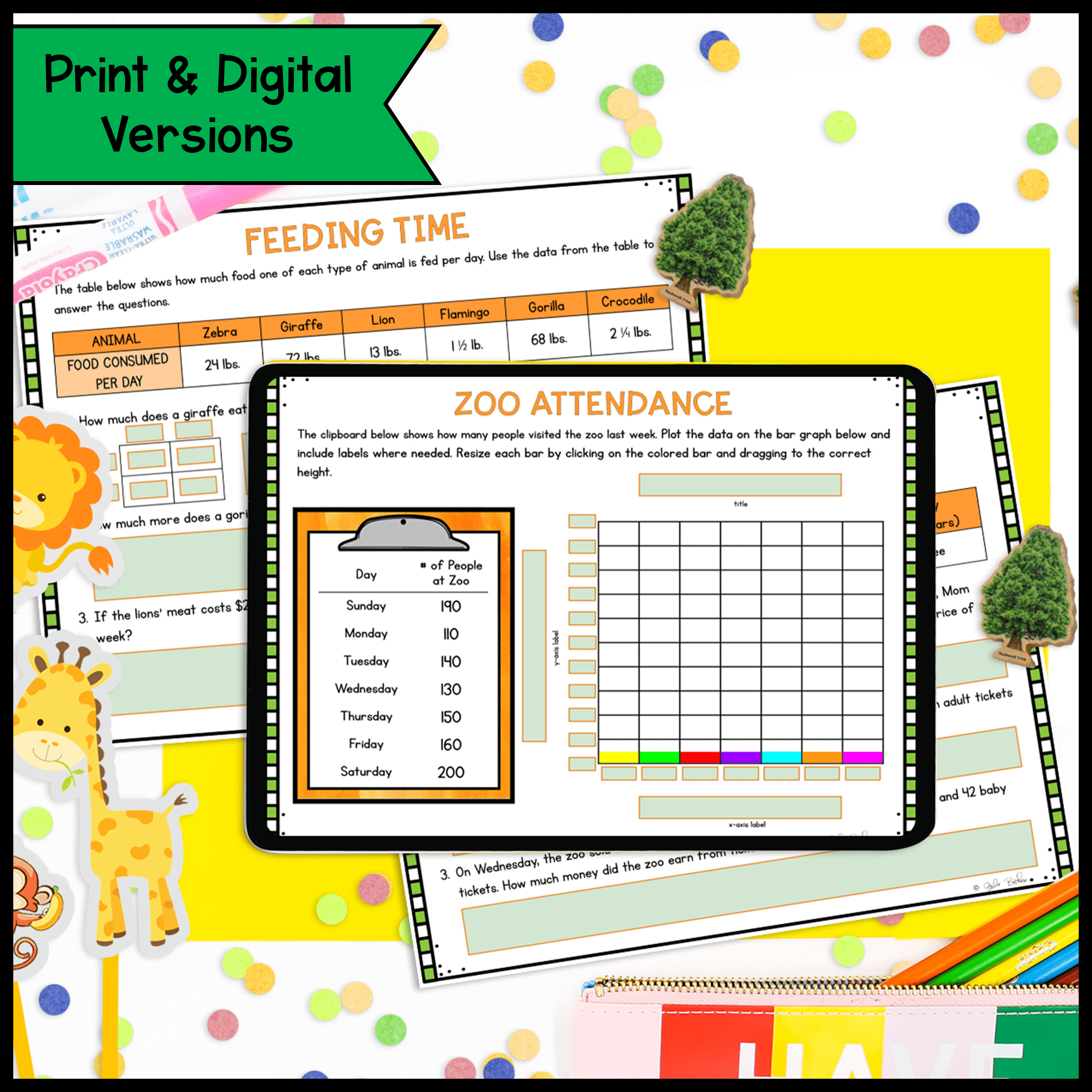Build a Zoo Project Based Learning 4th Grade Math PBL Area Perimeter Measurement - Image 2