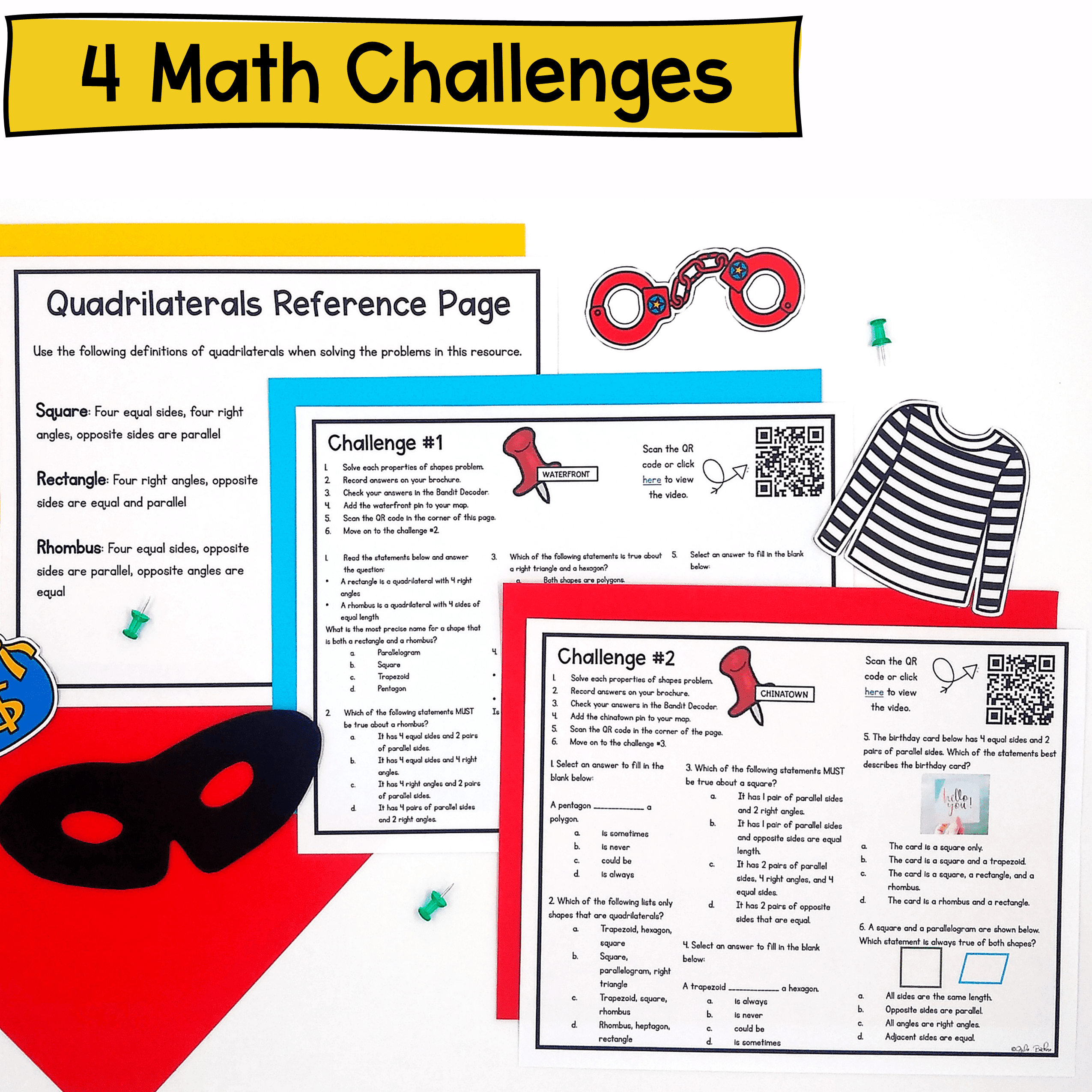 Classify Shape Attributes Properties Geometry Math Escape Room 5th Grade 5.G.B.3 - Image 2
