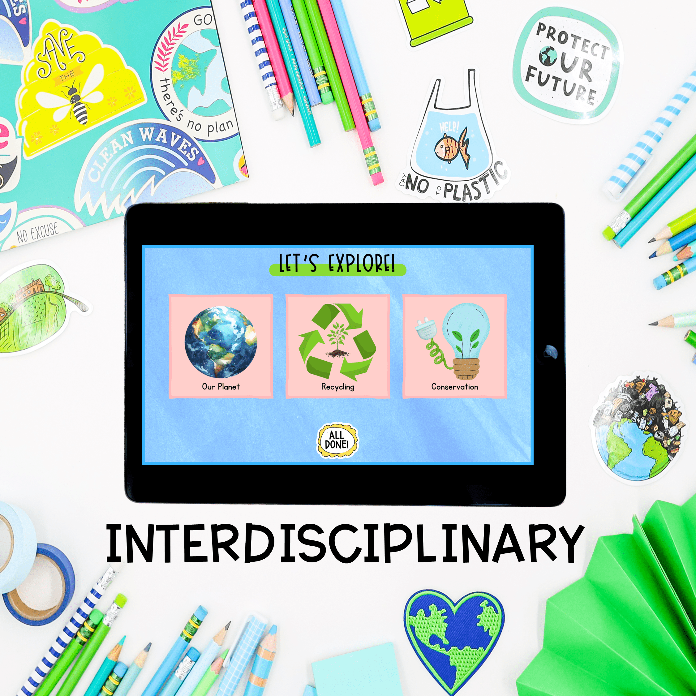 Earth Day Activity Virtual Field Trip Kinder 1st Grade Reduce Reuse Recycle ELA - Image 2