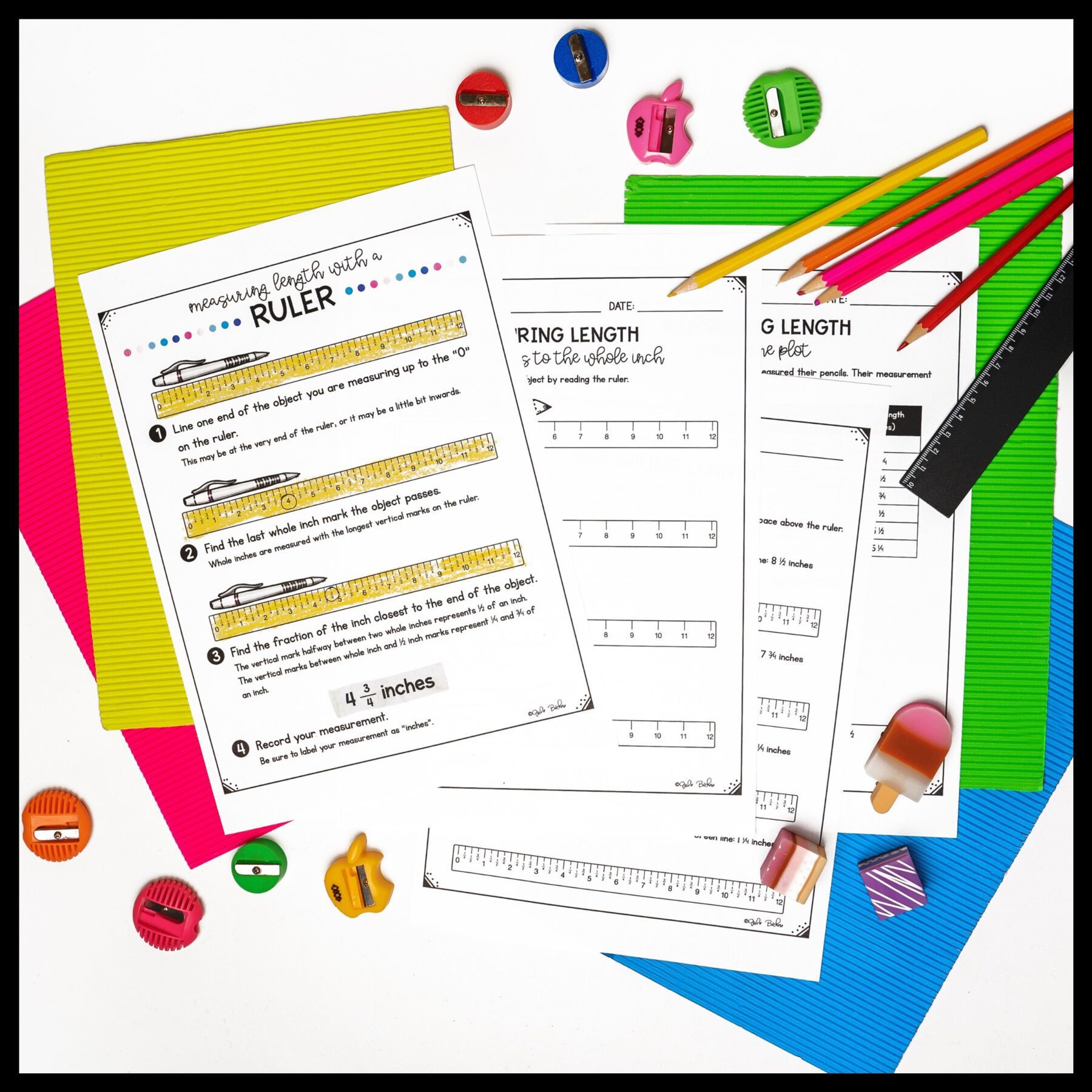 Measuring Length Unit for Google Slides Distance Learning 3.MD.B.4 - Image 3