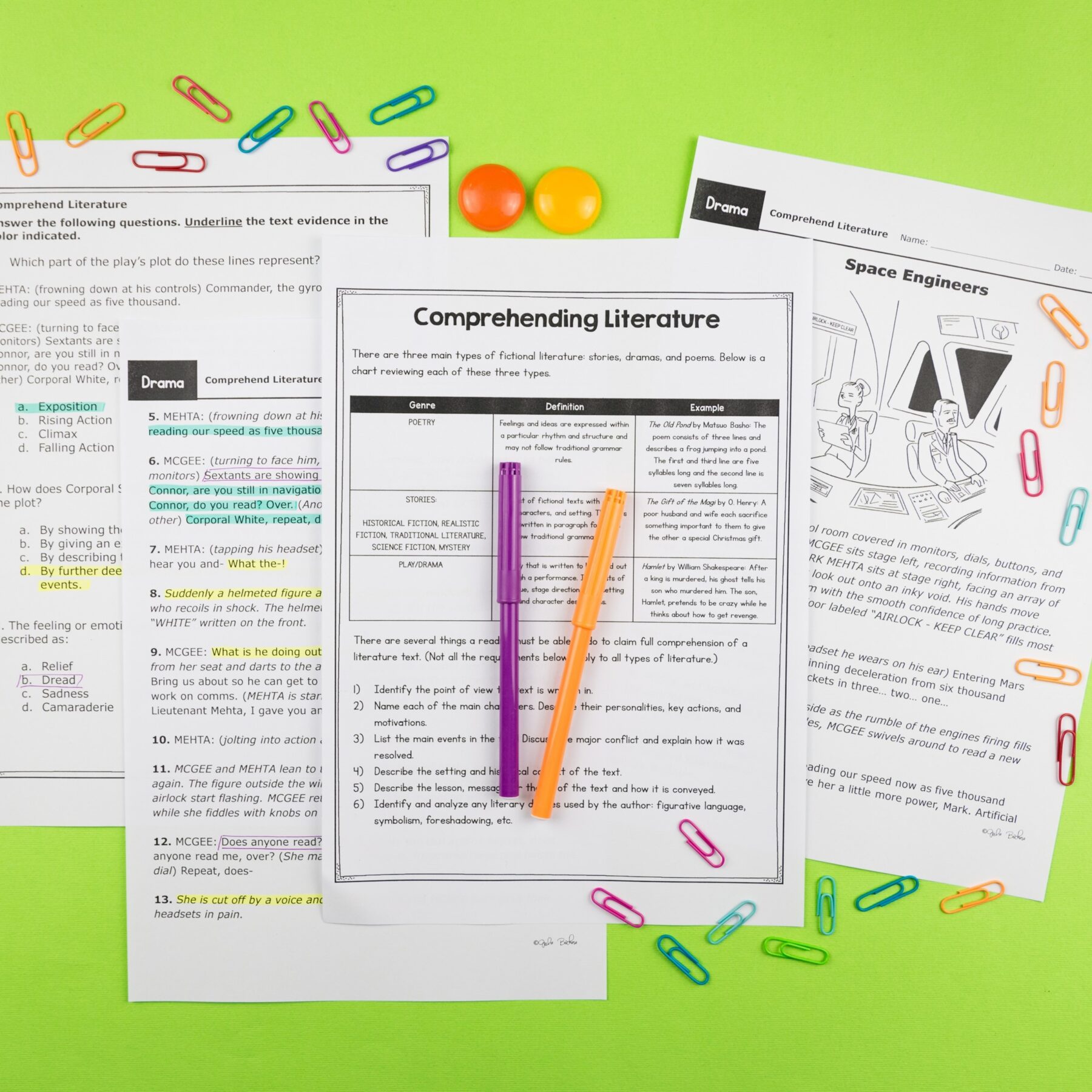 Comprehend Literature 6th Grade Reading Comprehension Passages Questions RL.6.10 - Image 2