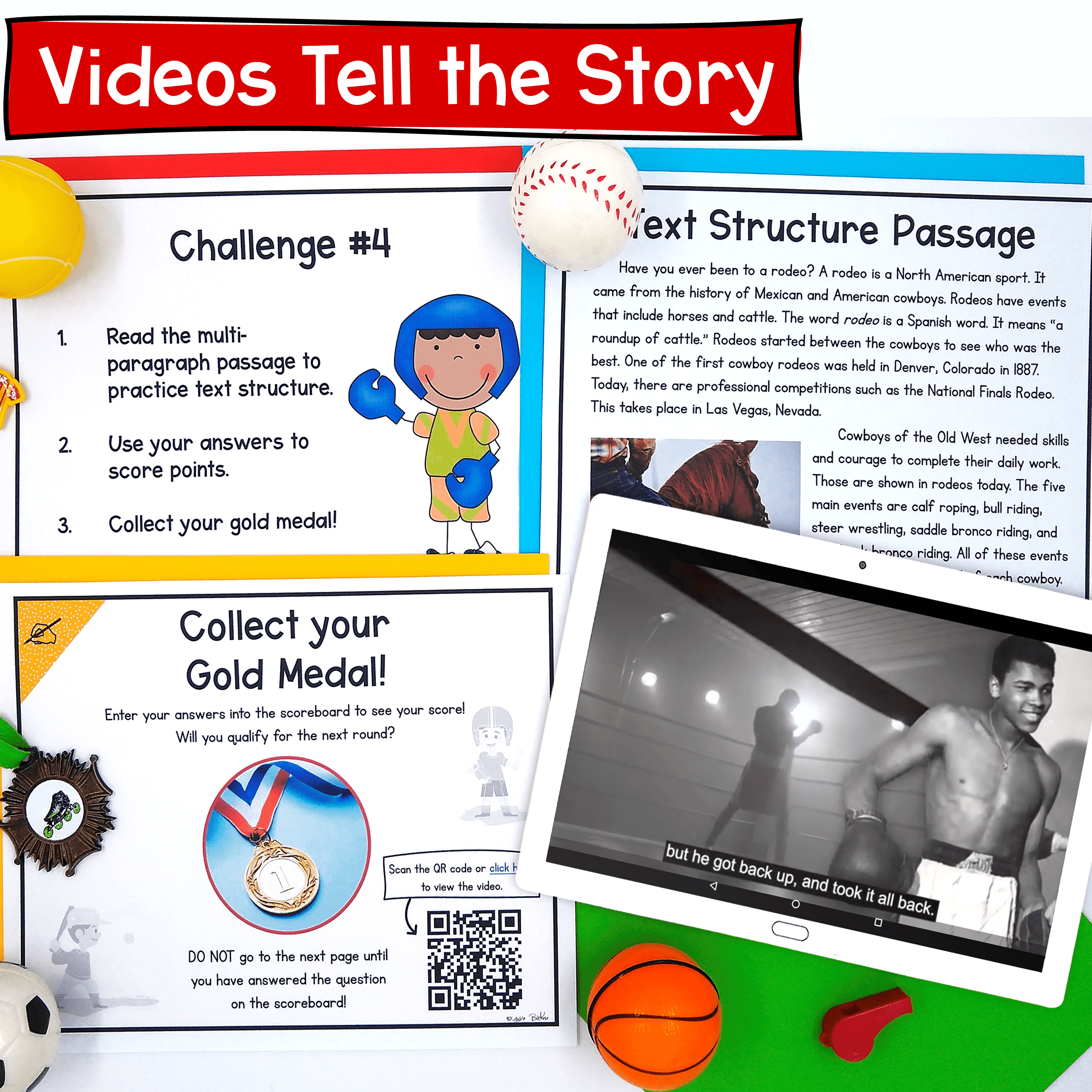 Nonfiction Text Structure Reading Sports Escape Room & Webscape 2nd & 3rd Grade - Image 3