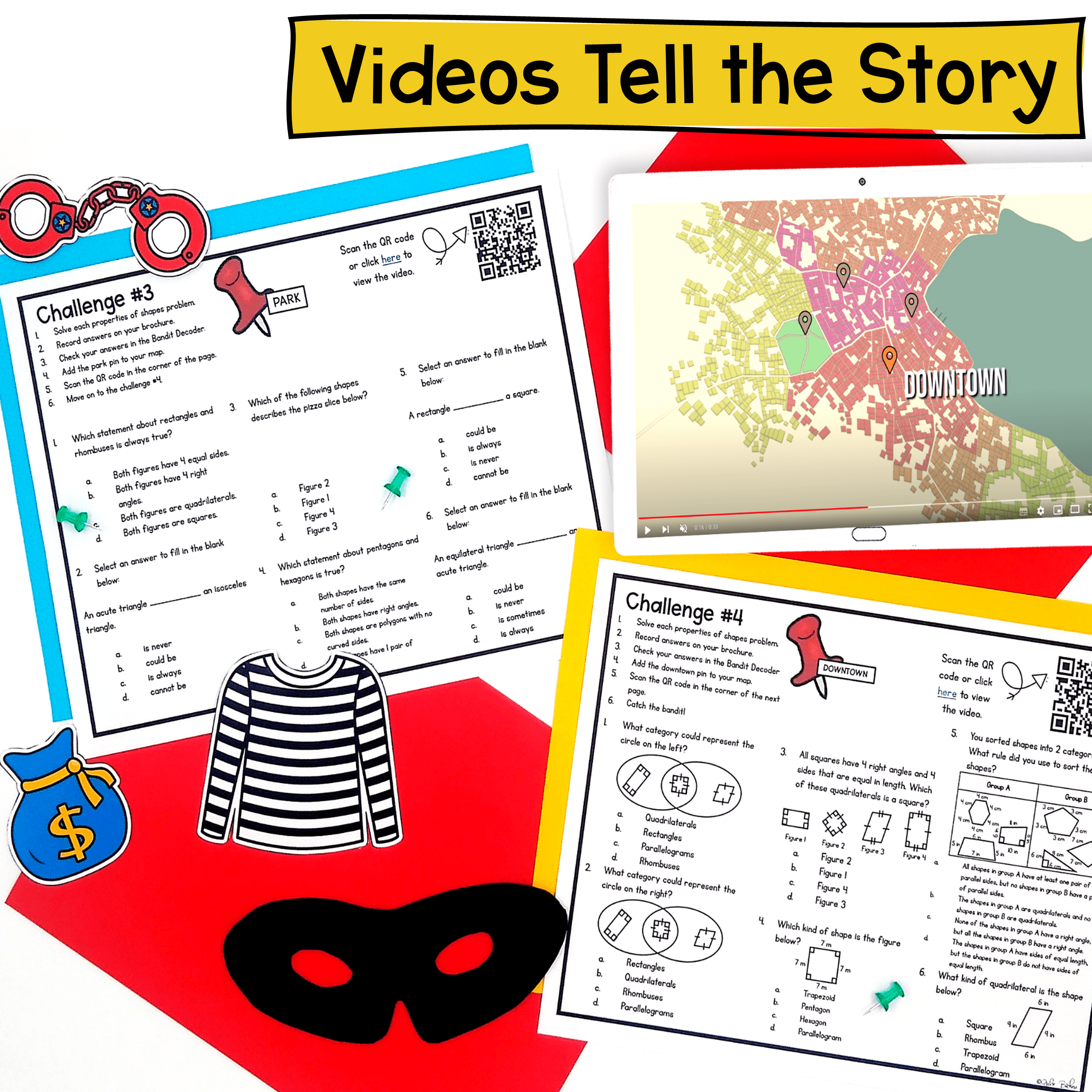 Classify Shape Attributes Properties Geometry Math Escape Room 5th Grade 5.G.B.3 - Image 3