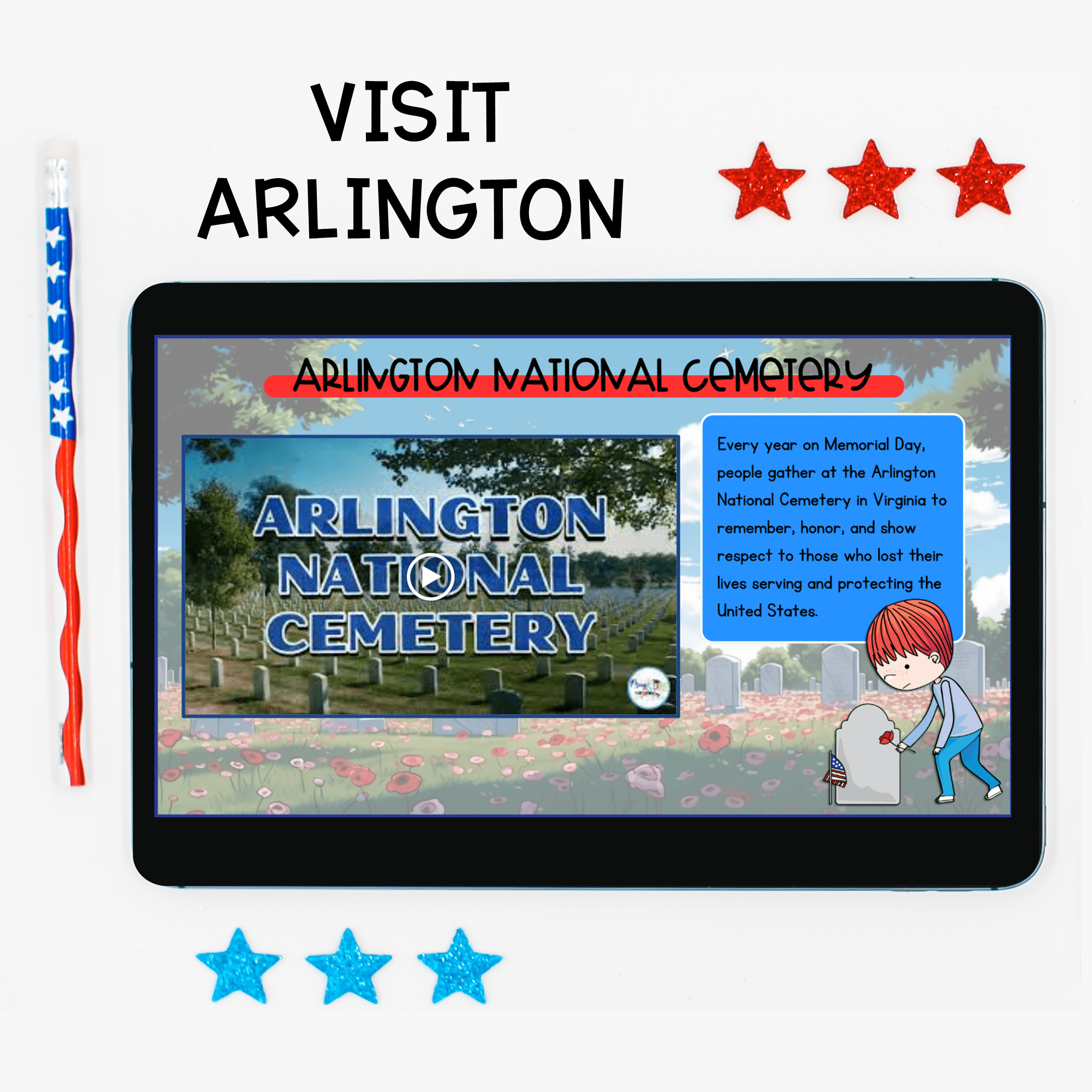Memorial Day Virtual Field Trip Digital Resource Reading Writing Video Activity - Image 3