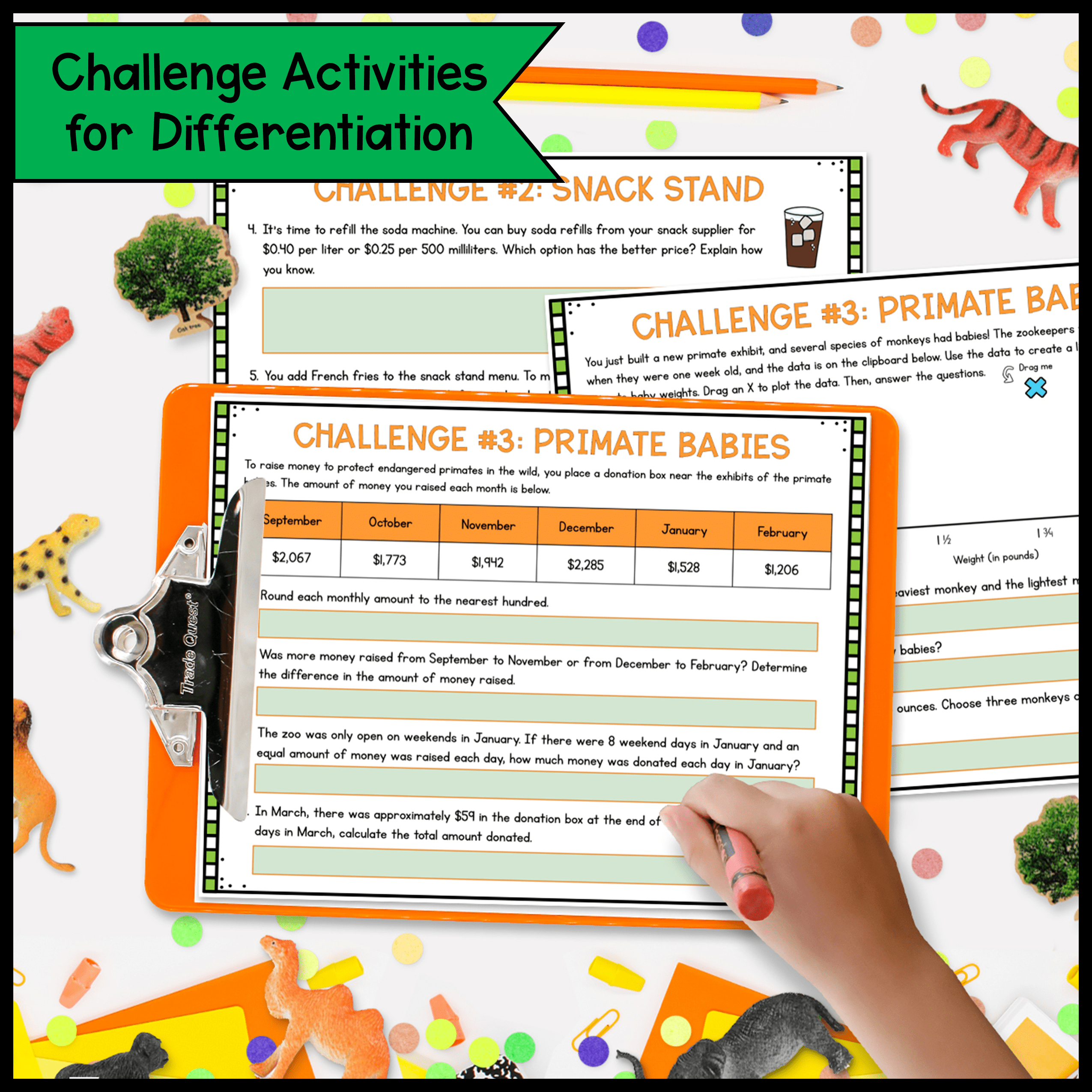Build a Zoo Project Based Learning 4th Grade Math PBL Area Perimeter Measurement - Image 4