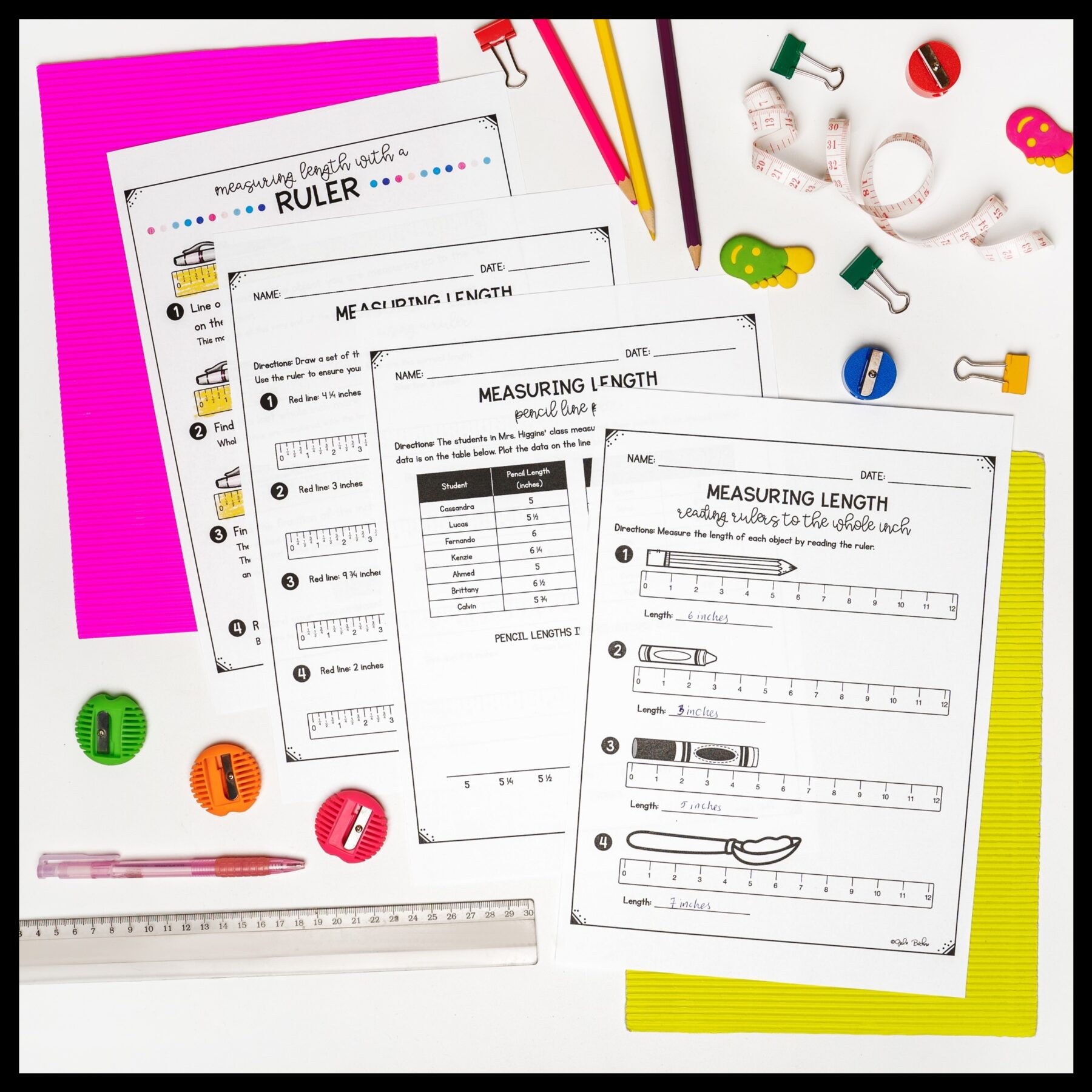 Measuring Length Unit for Google Slides Distance Learning 3.MD.B.4 - Image 5