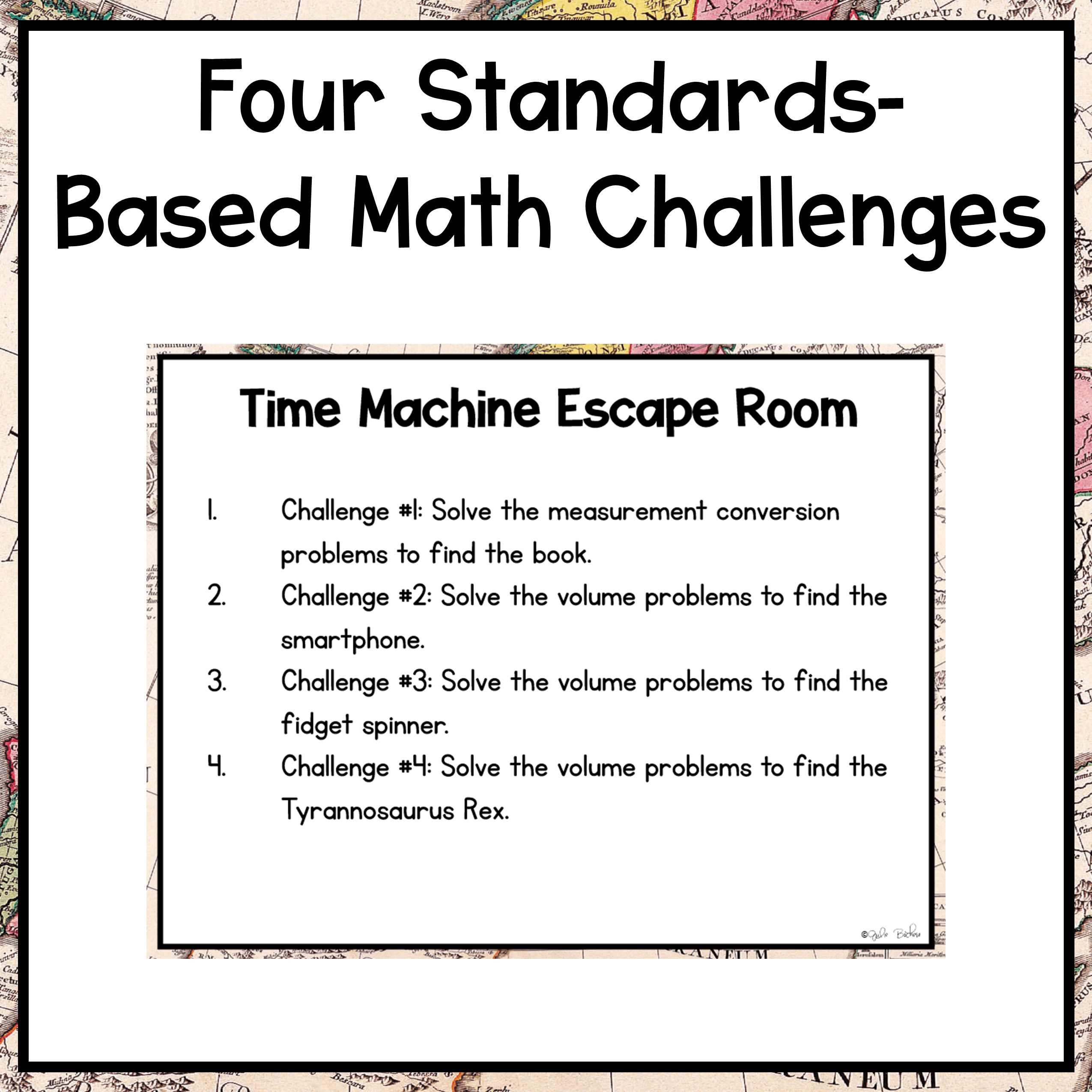 Measurement Conversion Time Machine Math Escape Room 5th Grade 5.MD.A.1 5.MD.C.3 - Image 5