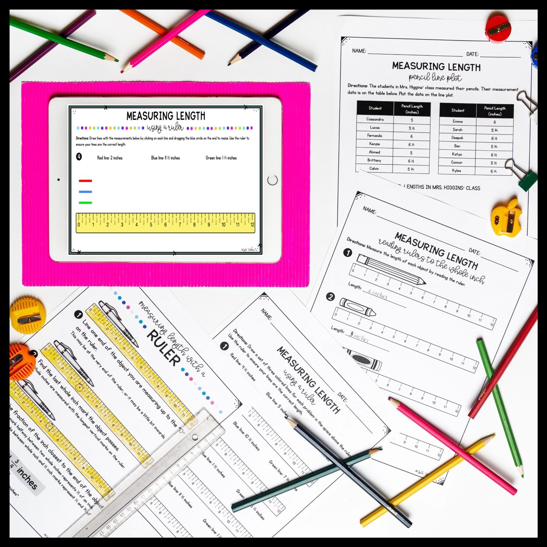 Measuring Length Unit for Google Slides Distance Learning 3.MD.B.4 - Image 6