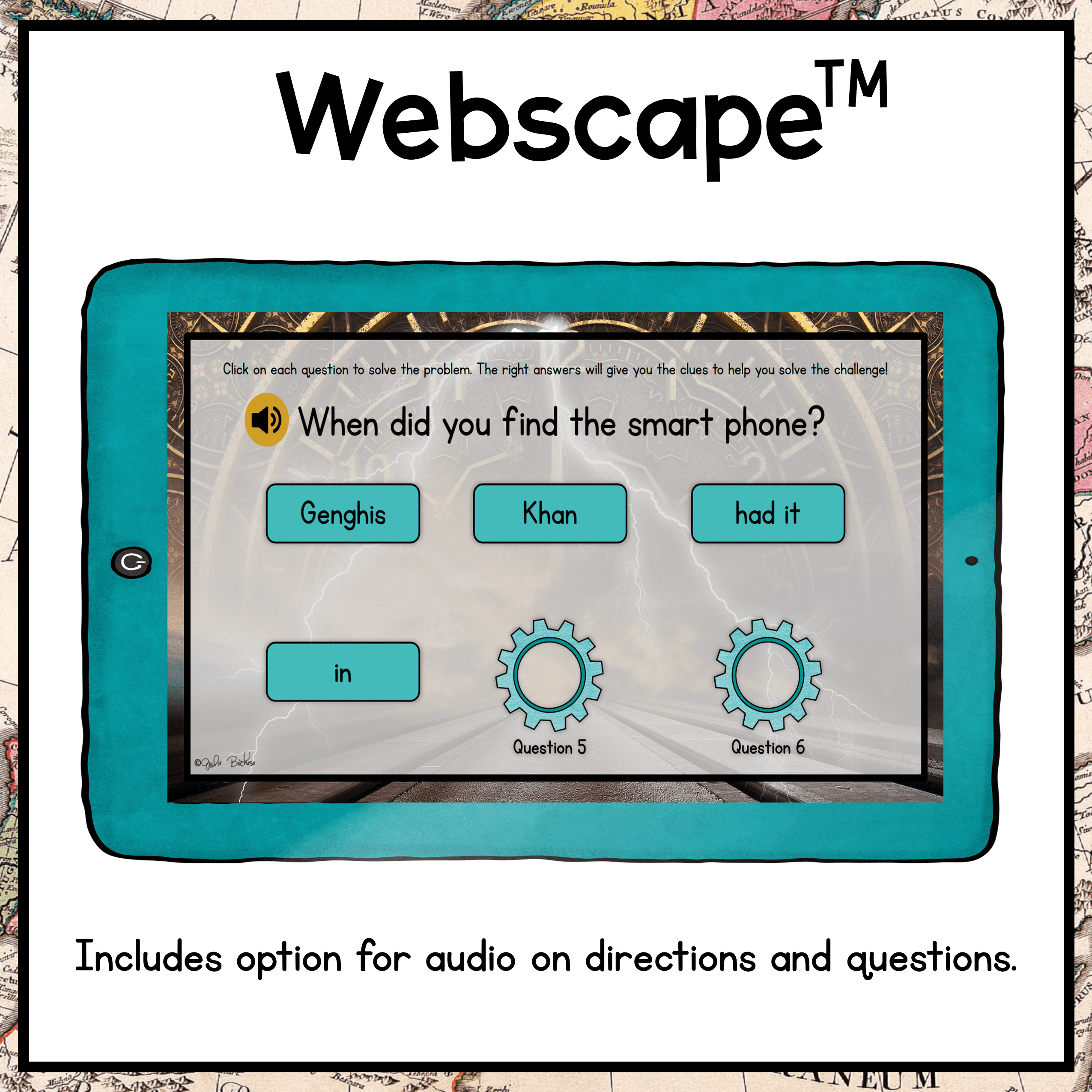 Telling Time to the Nearest 5 Minutes - 2nd Grade Math Escape Room & Webscape™ - Image 9