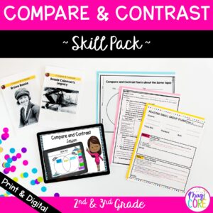 Compare & Contrast Skill Pack - RI.2.9 & RI.3.9 - Print & Digital
