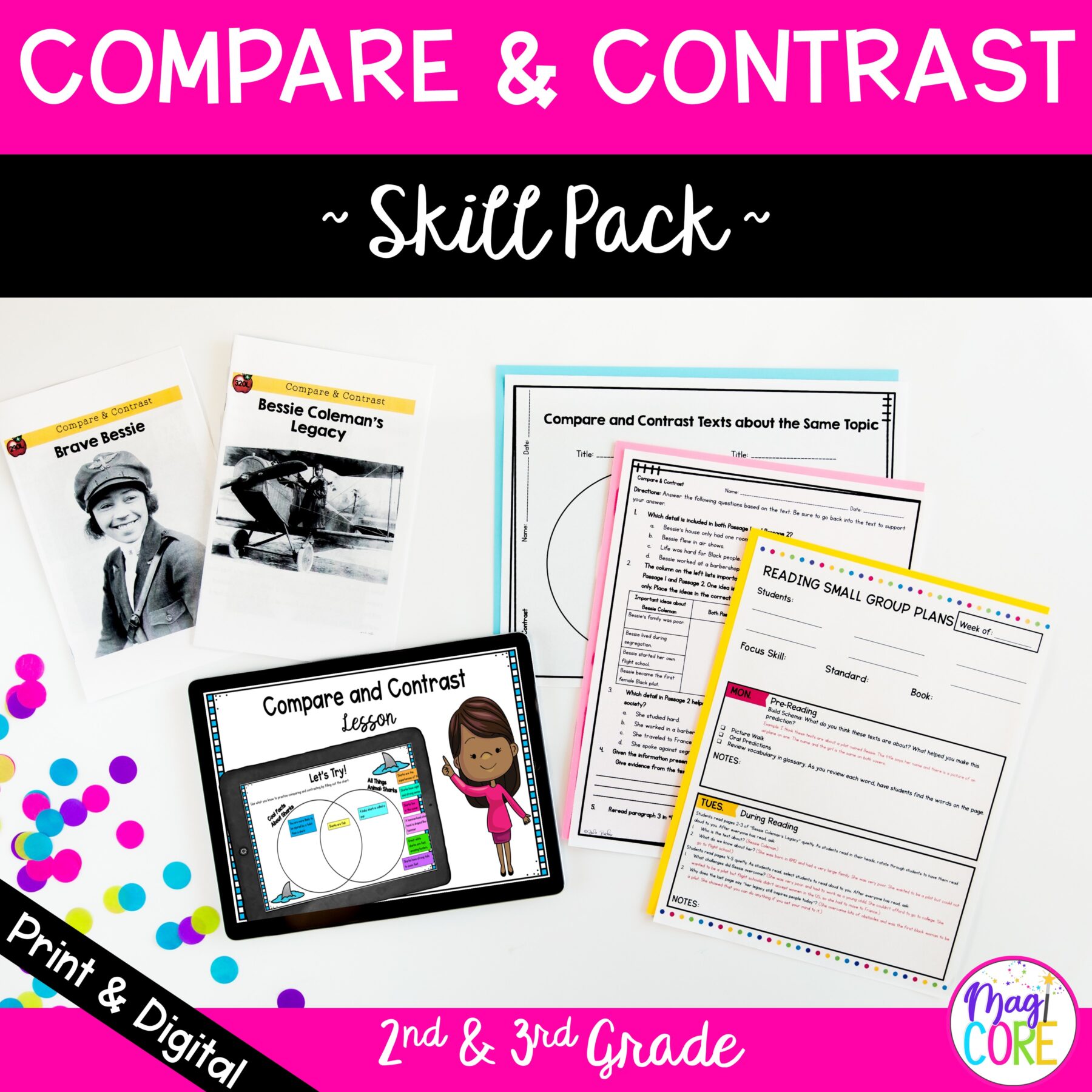 Compare & Contrast Skill Pack - RI.2.9 & RI.3.9 - Print & Digital