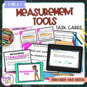 Measurement Tools - 2nd Grade Math Task Cards - 2.MD.A.1