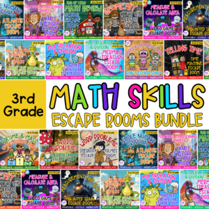 Math Escape Room Bundle - 3rd Grade - Printable & Digital