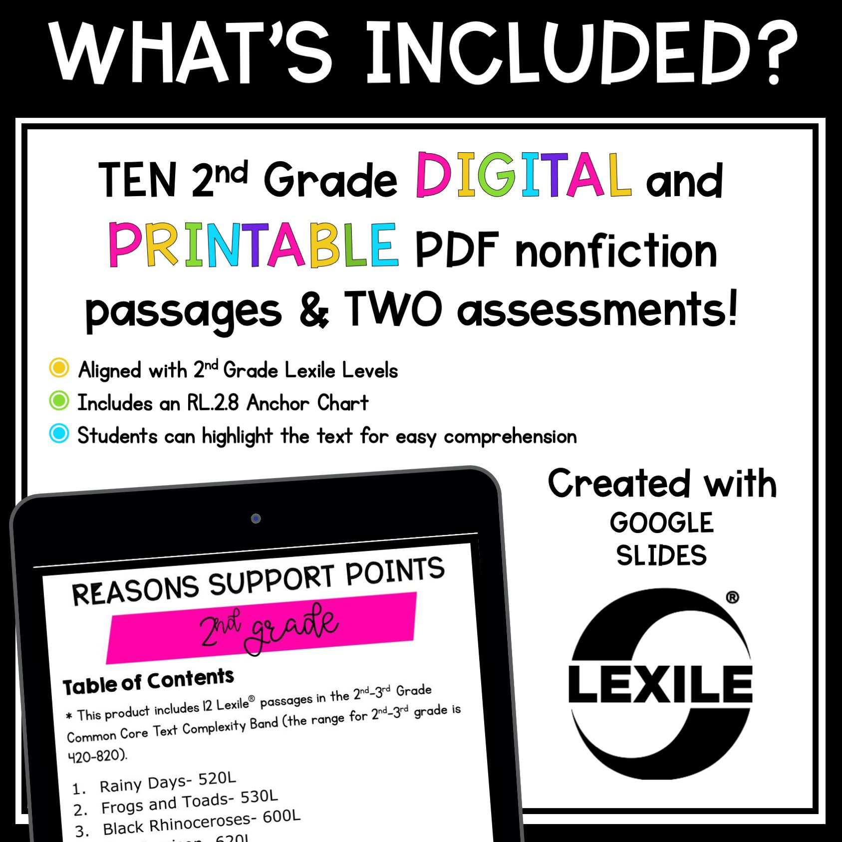 Supporting Reasons Nonfiction Reading Comprehension Uni RI.2.8 – Print & Digital - Image 9
