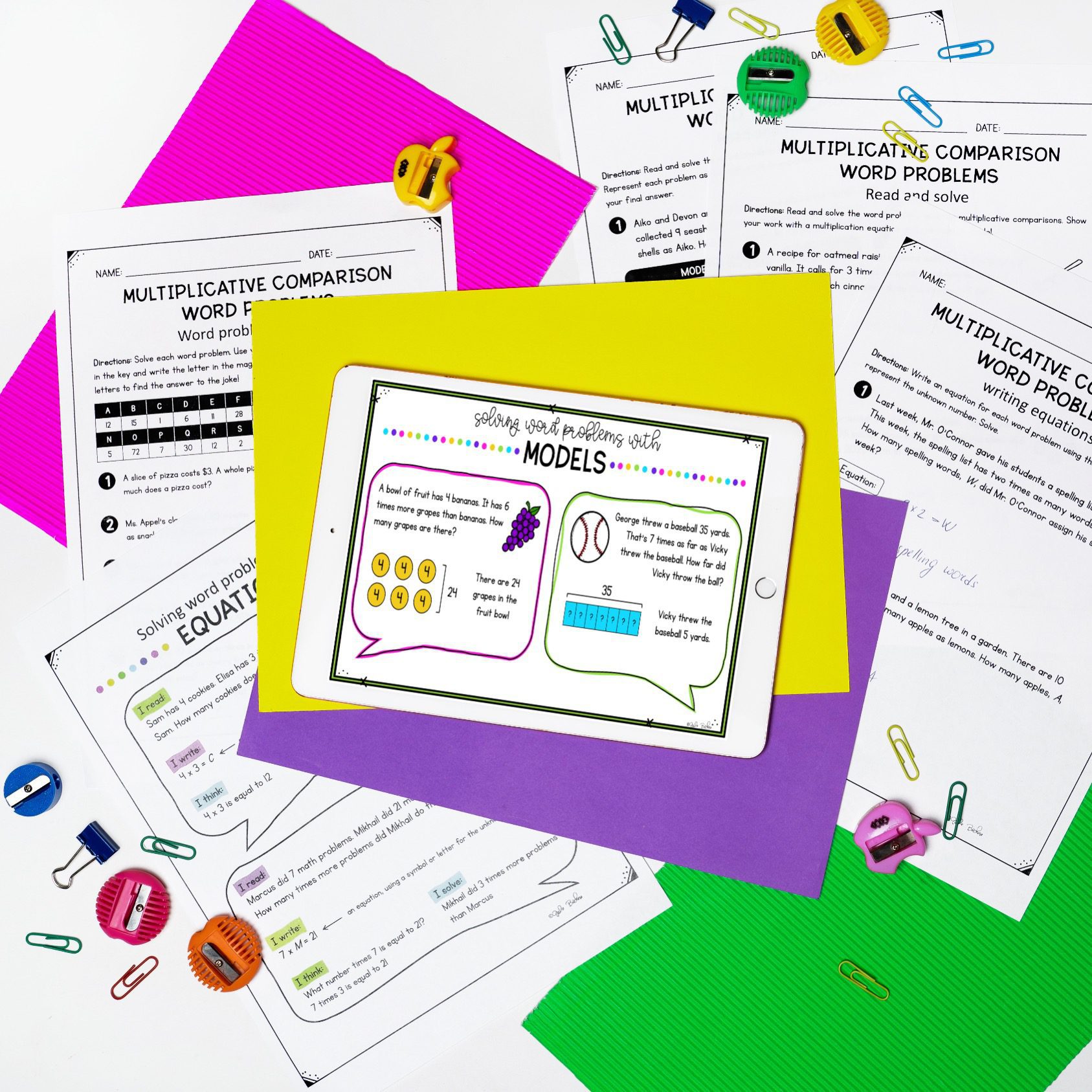 Multiplicative Comparison Word Problems - 4th Grade - Print & Digital - 4.OA.A.2 - Image 2