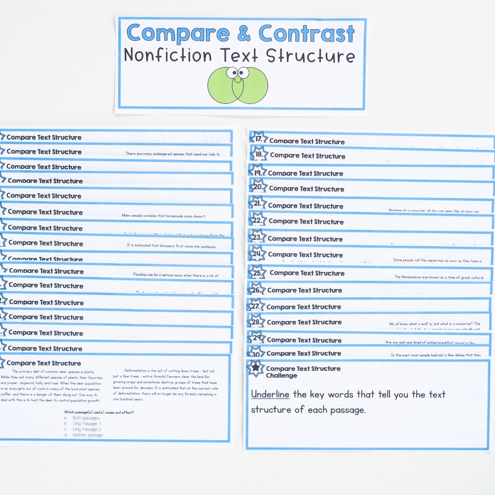 Compare Text Structure in Nonfiction Skill Pack – RI.5.5 – Print & Digital - Image 17