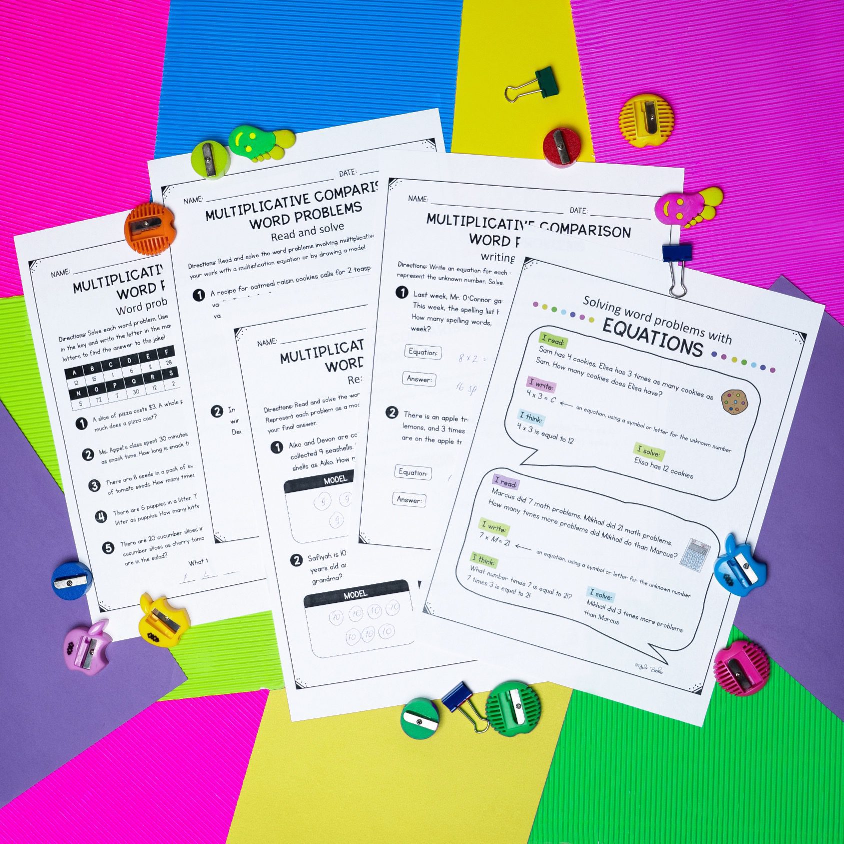 Multiplicative Comparison Word Problems - 4th Grade - Print & Digital - 4.OA.A.2 - Image 3