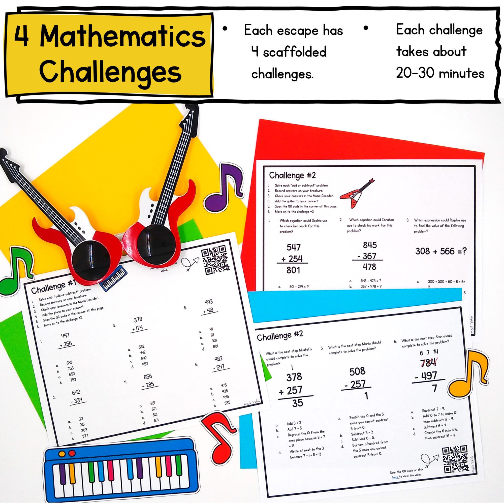 2nd Grade Math Escape Room & Webscape Bundle - Printable & Digital Activities - Image 3