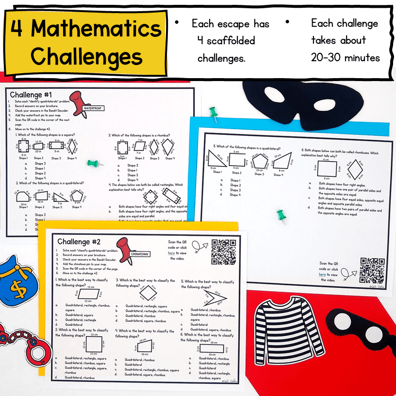 3rd Grade Math Escape Room & Webscape Bundle - Printable & Digital Activities - Image 3