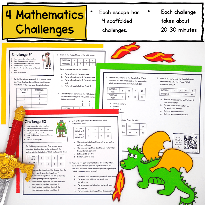 5th Grade Math Escape Room & Webscape Bundle - Printable & Digital Activities - Image 3