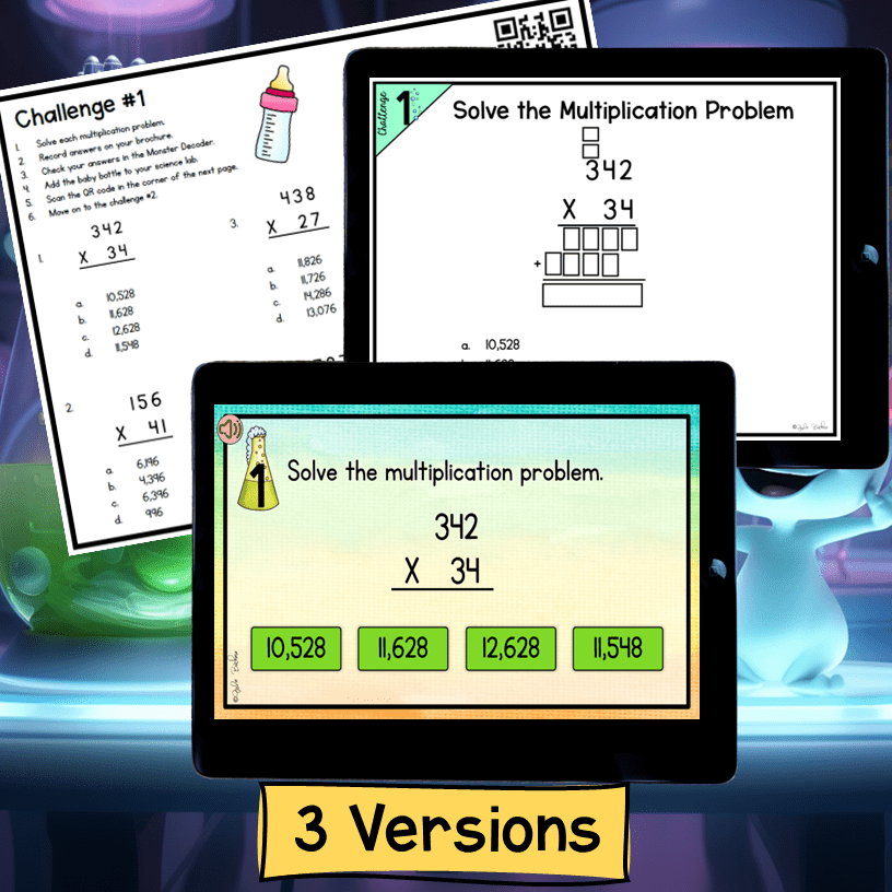 Multi-Digit Multiplication Fluency Standard Algorithm Escape Room 5th Grade - Image 4