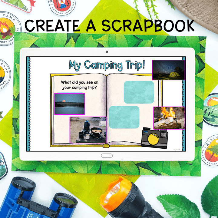 Virtual Field Trip Camping Trip 1st Grade Google Slides & Seesaw Themed Activity - Image 4